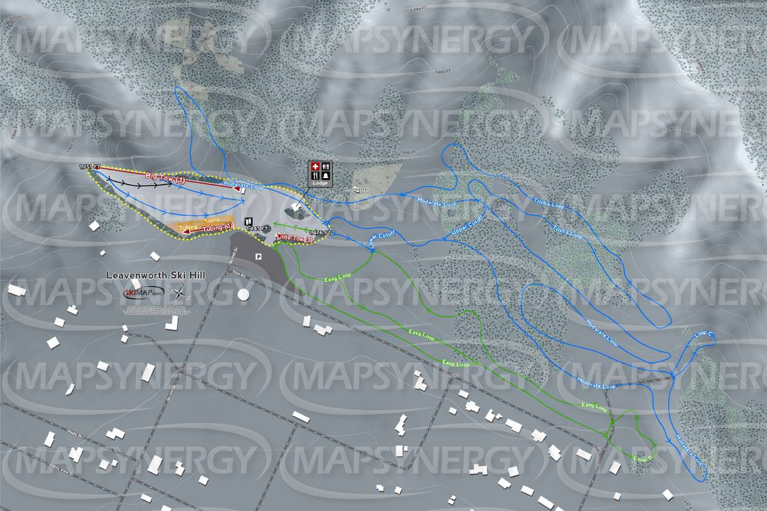 Leavenworth Ski Hill trail map