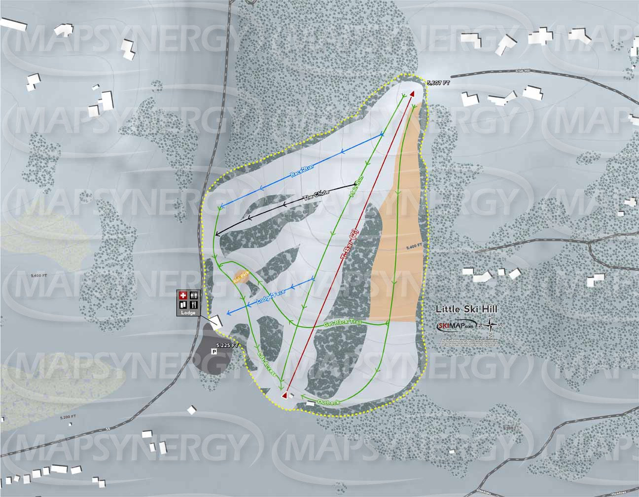 Little Ski Hill trail map