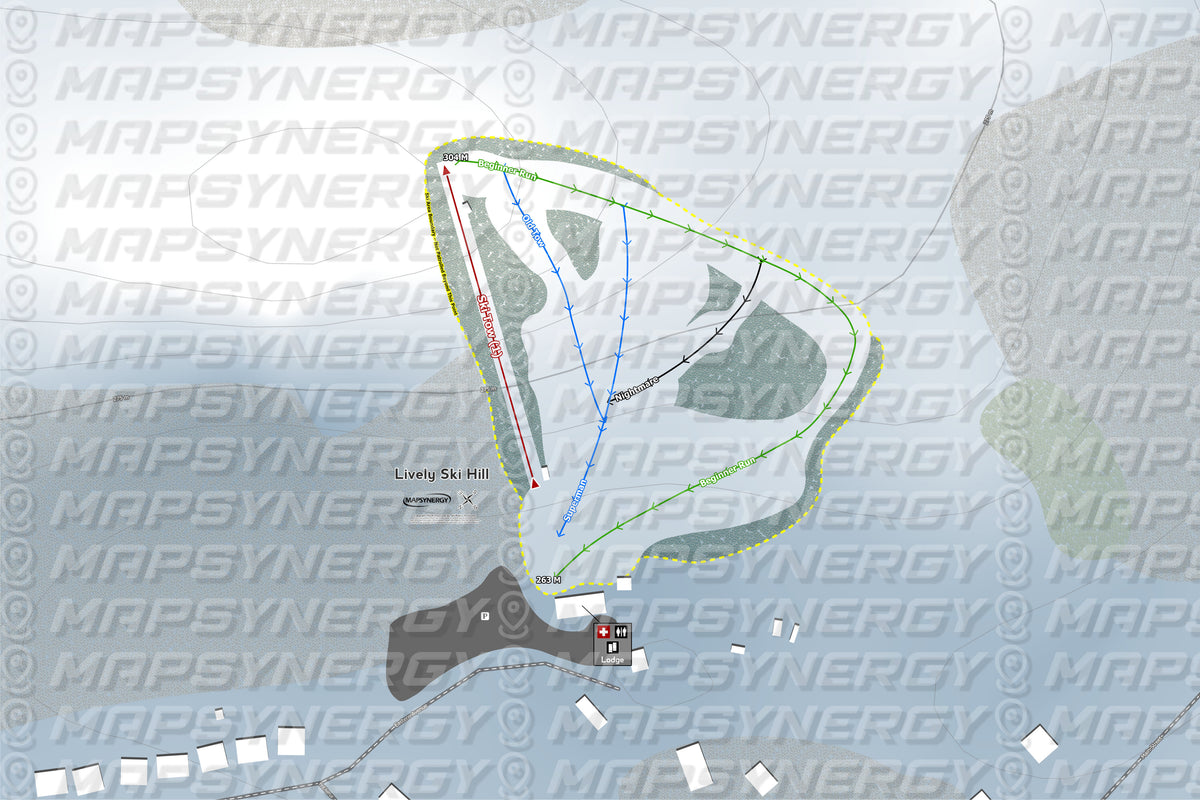 Lively Ski Hill trail map