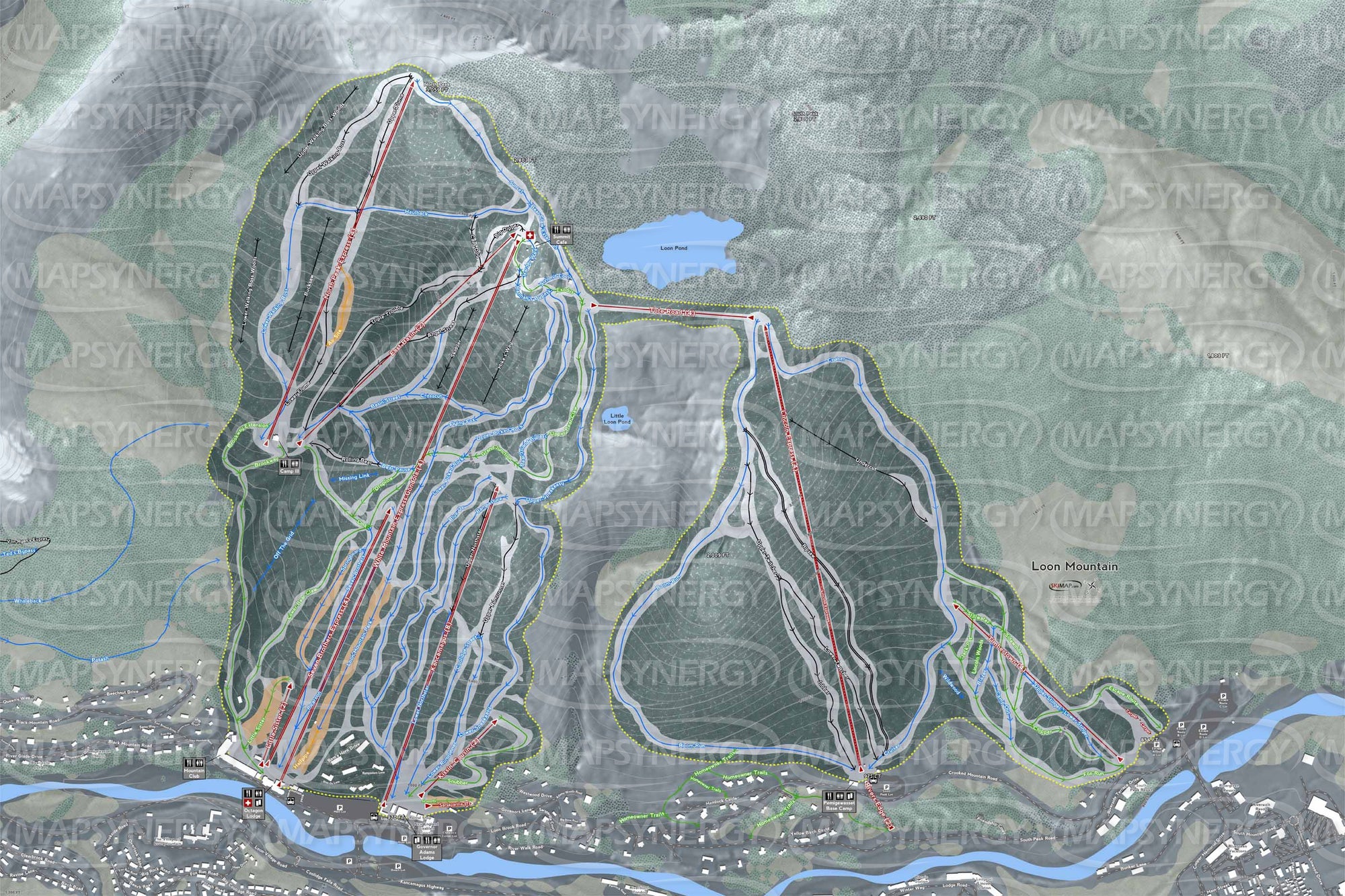 Loon Mountain trail map