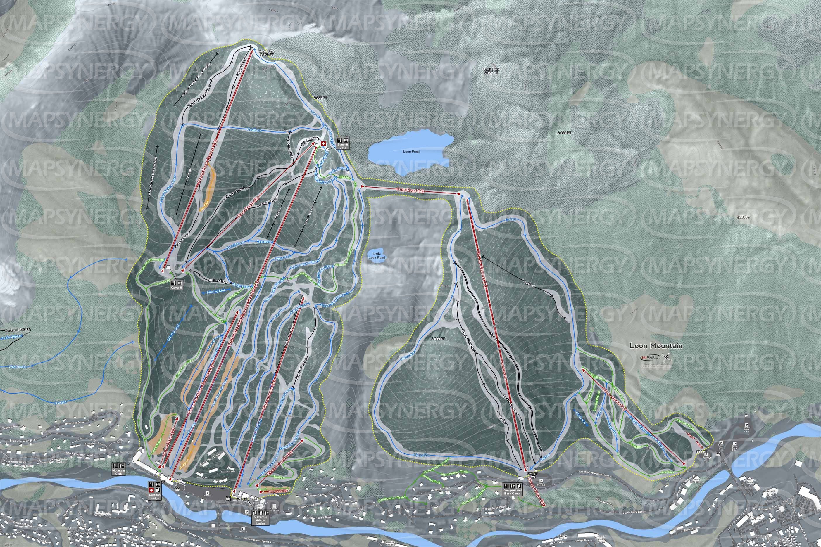Loon Mountain trail map