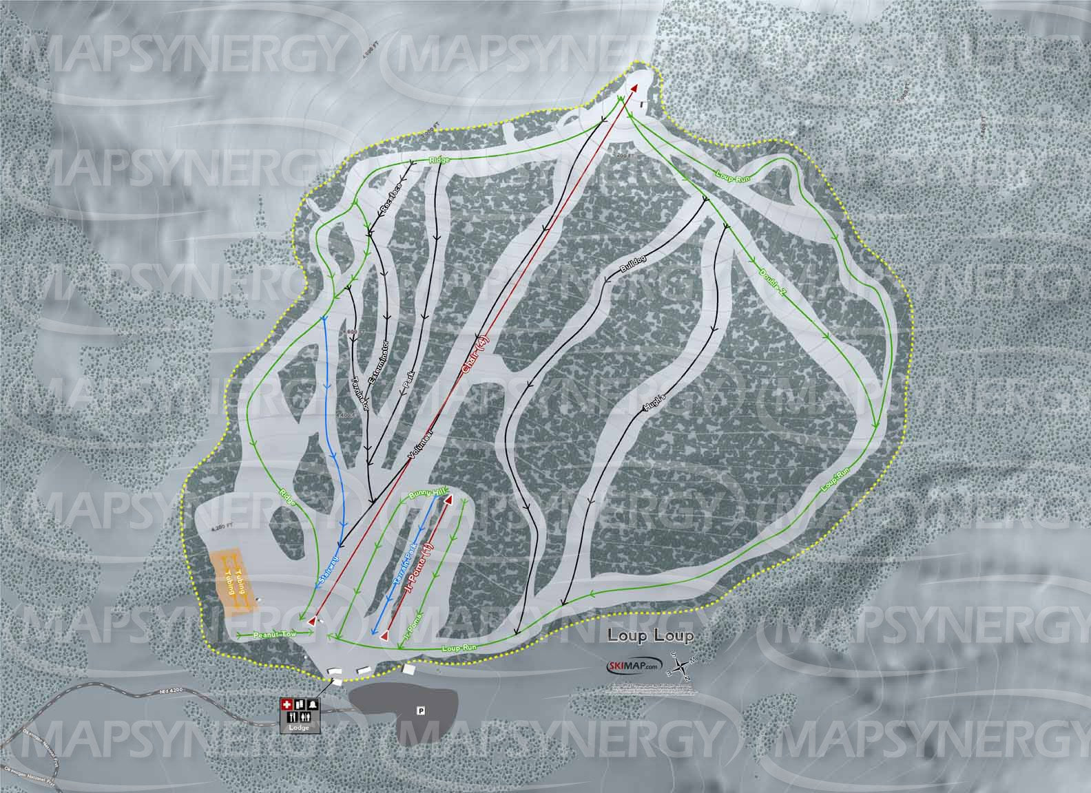 Loup Loup trail map