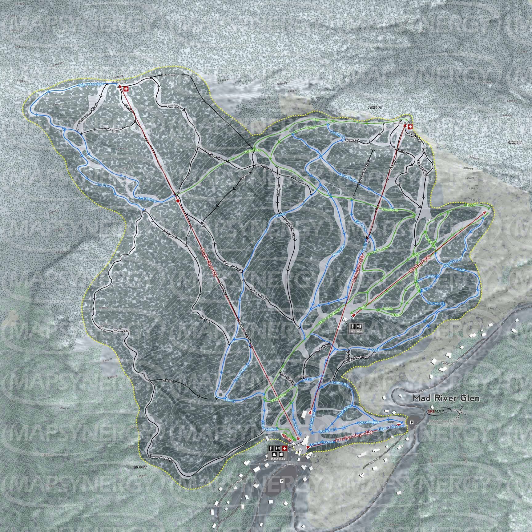 Mad River Glen trail map