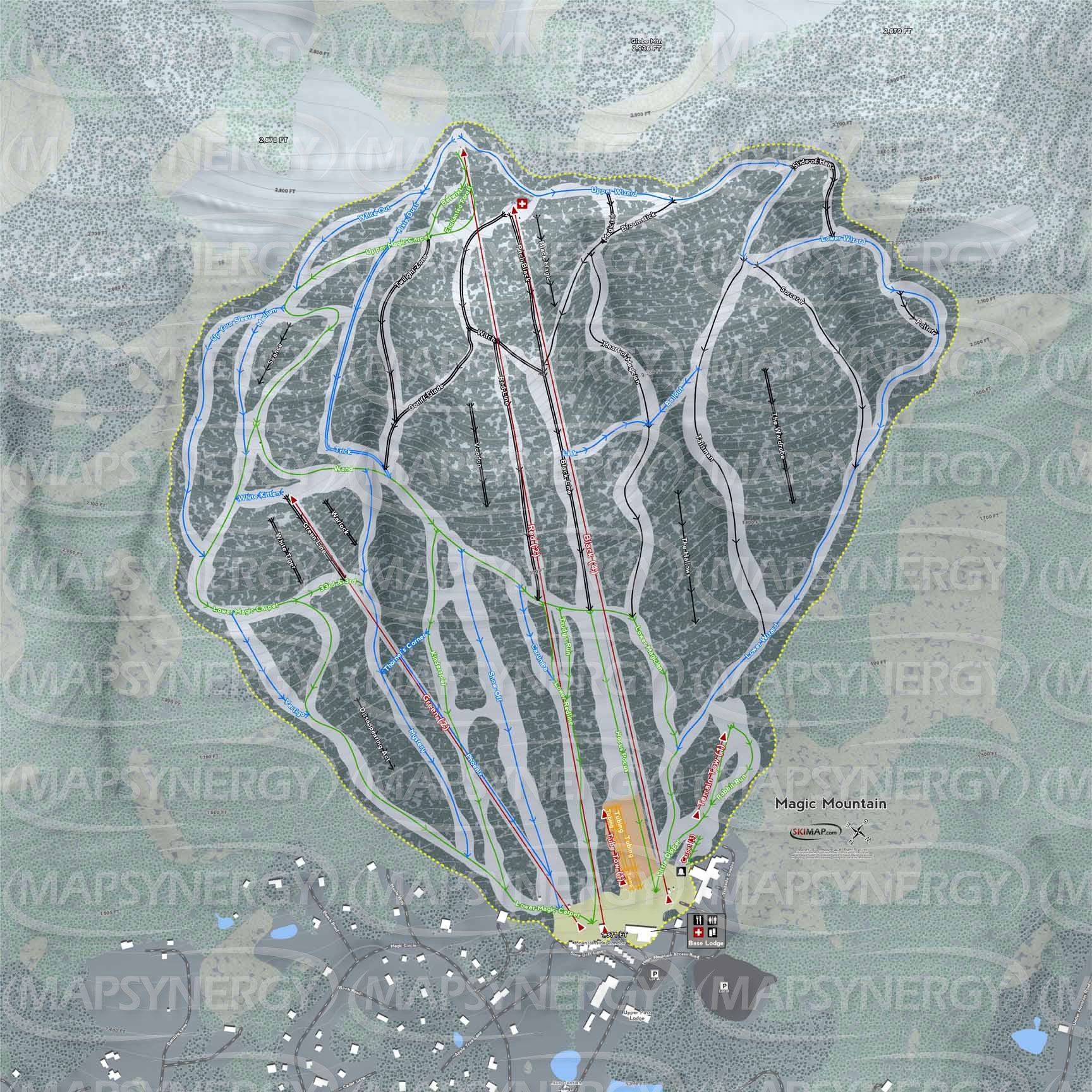 Magic Mountain trail map
