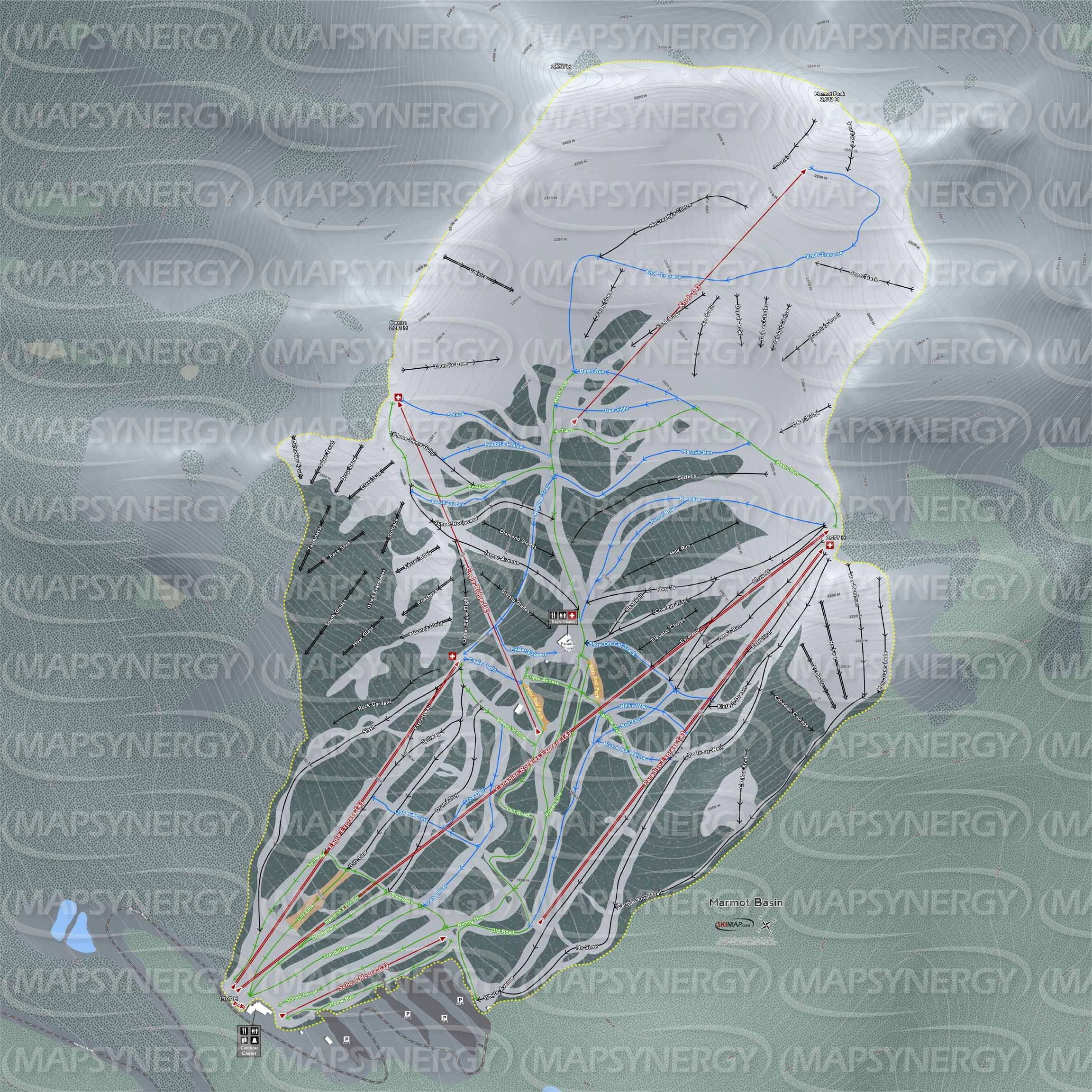 Marmot Basin trail map
