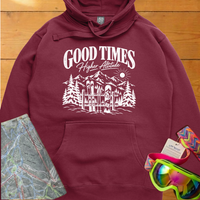 Good Times Higher Altitude Vintage Ski Graphic Hoodie