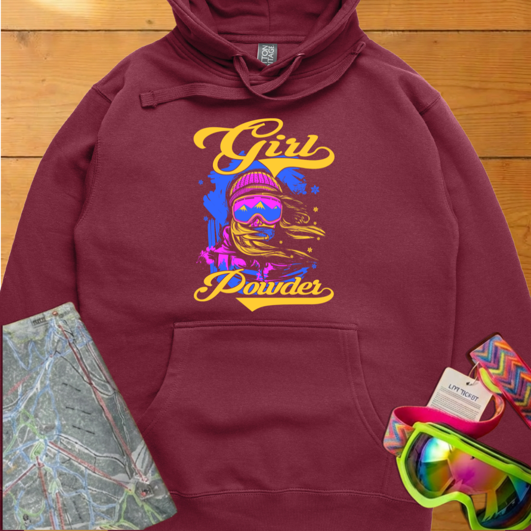 Girl Powder Ski & Snowboard Graphic Hoodie