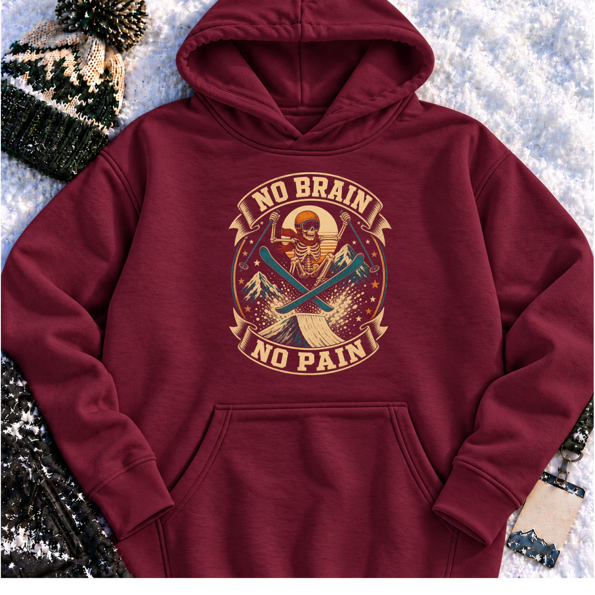No Brain No Pain – Hoodie