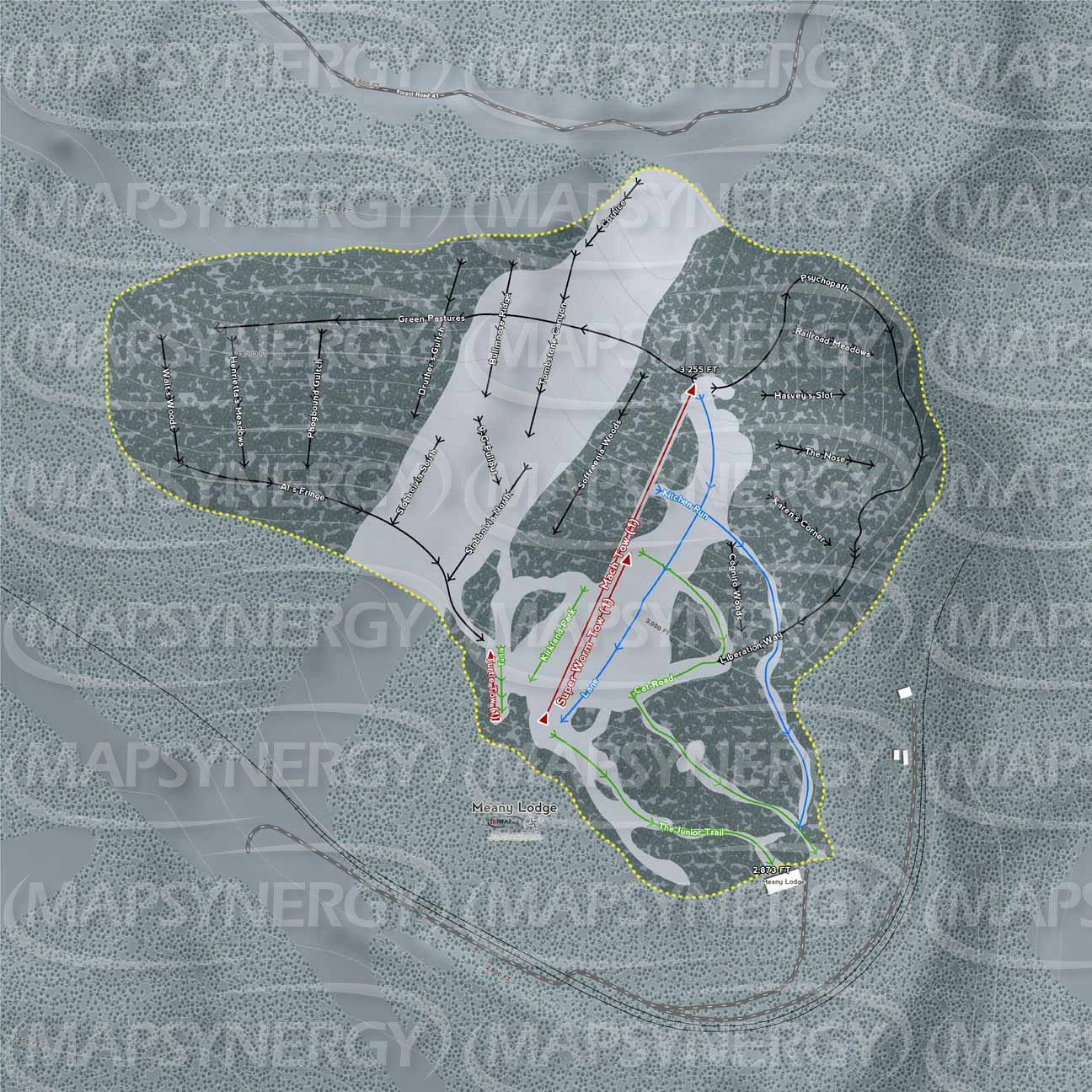 Meany Lodge trail map