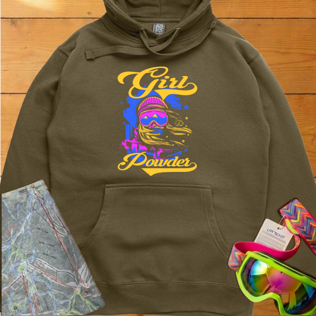 Girl Powder Ski & Snowboard Graphic Hoodie