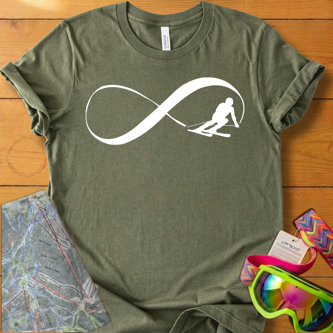 Infinite Skiing Adventure T-Shirt – Endless Ride