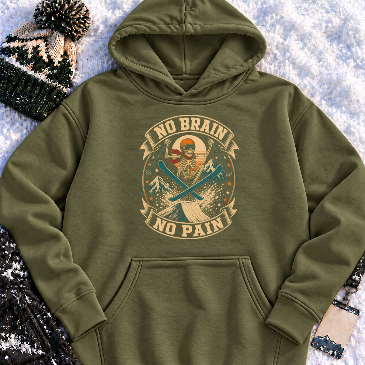 No Brain No Pain – Hoodie