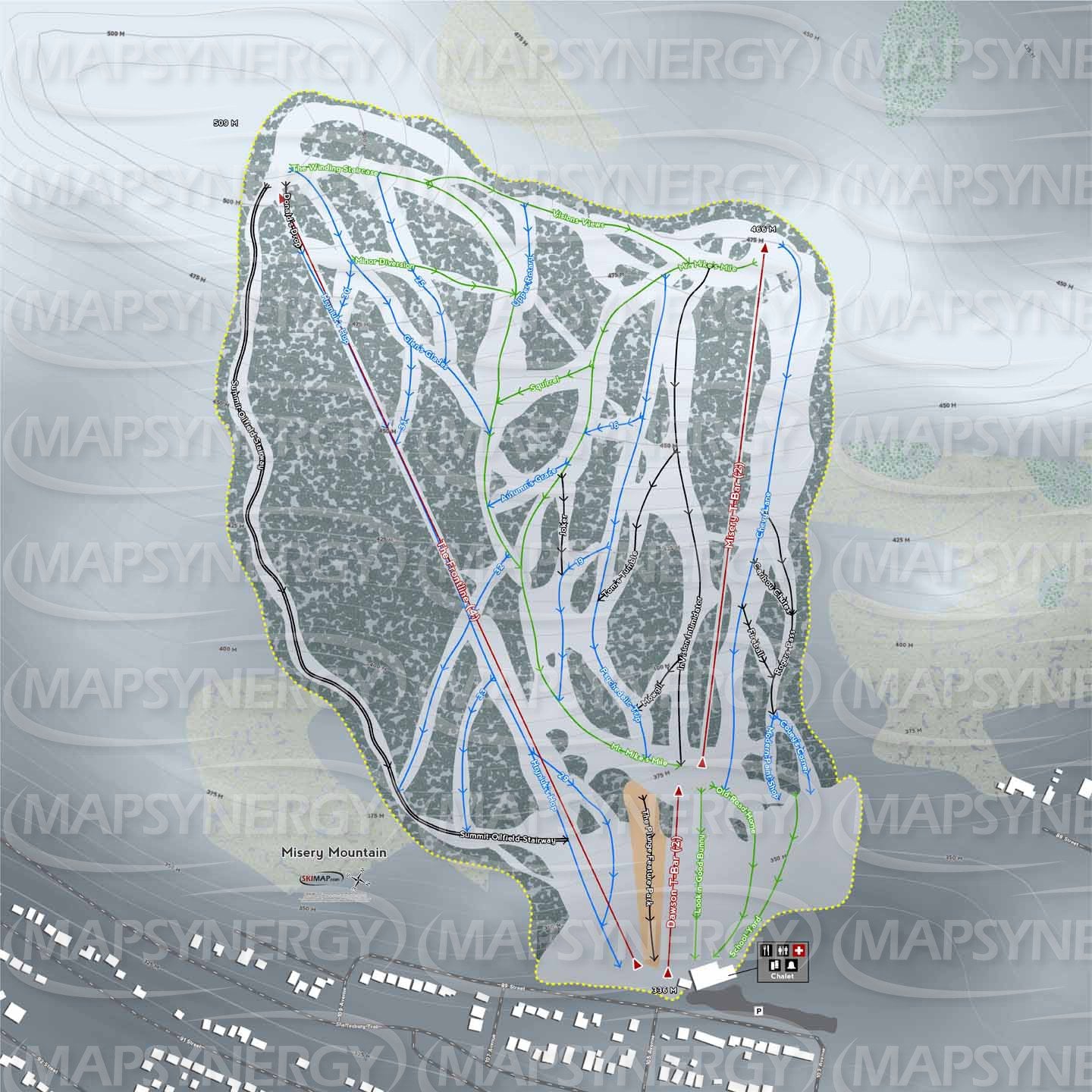 Misery Mountain trail map