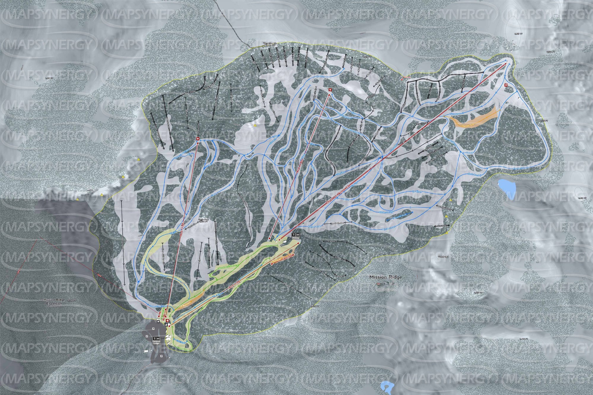 Mission Ridge trail map