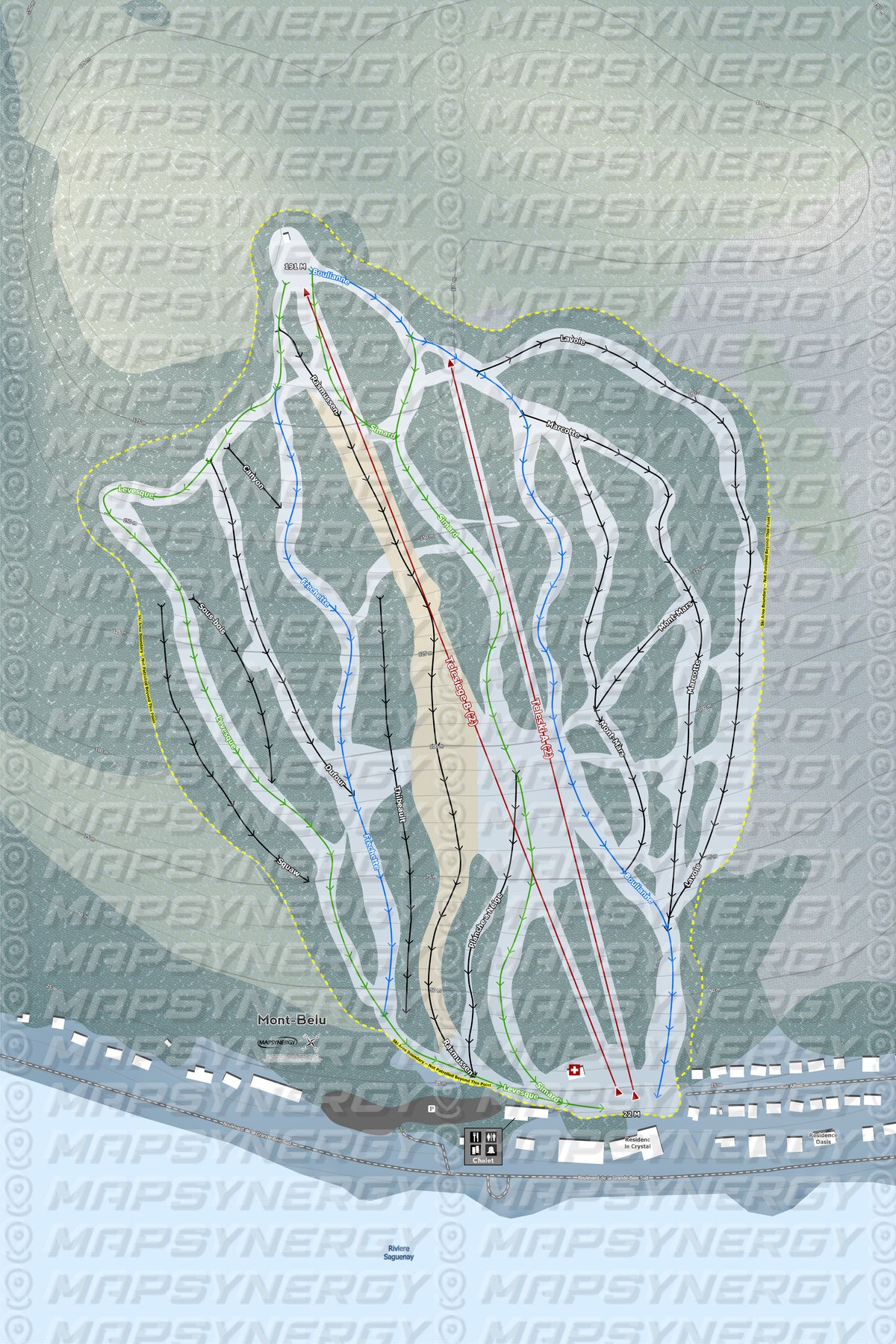 Mont-Belu trail map