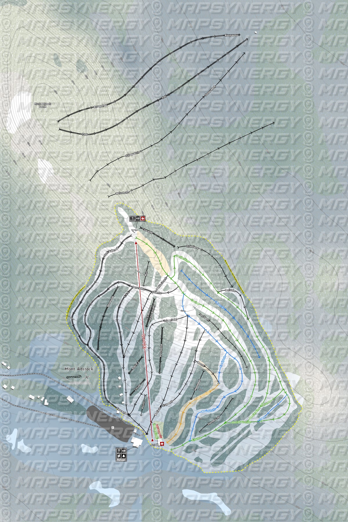 Mont Adstock trail map