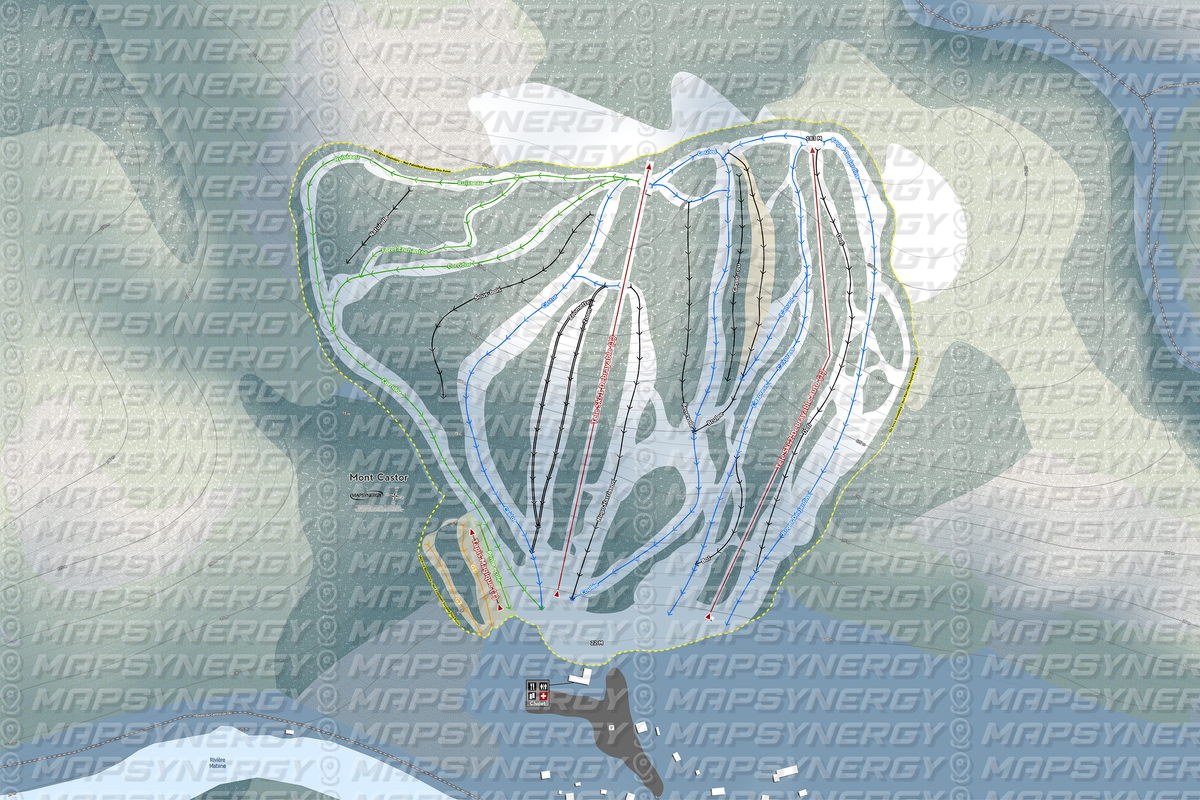 Mont Castor trail map