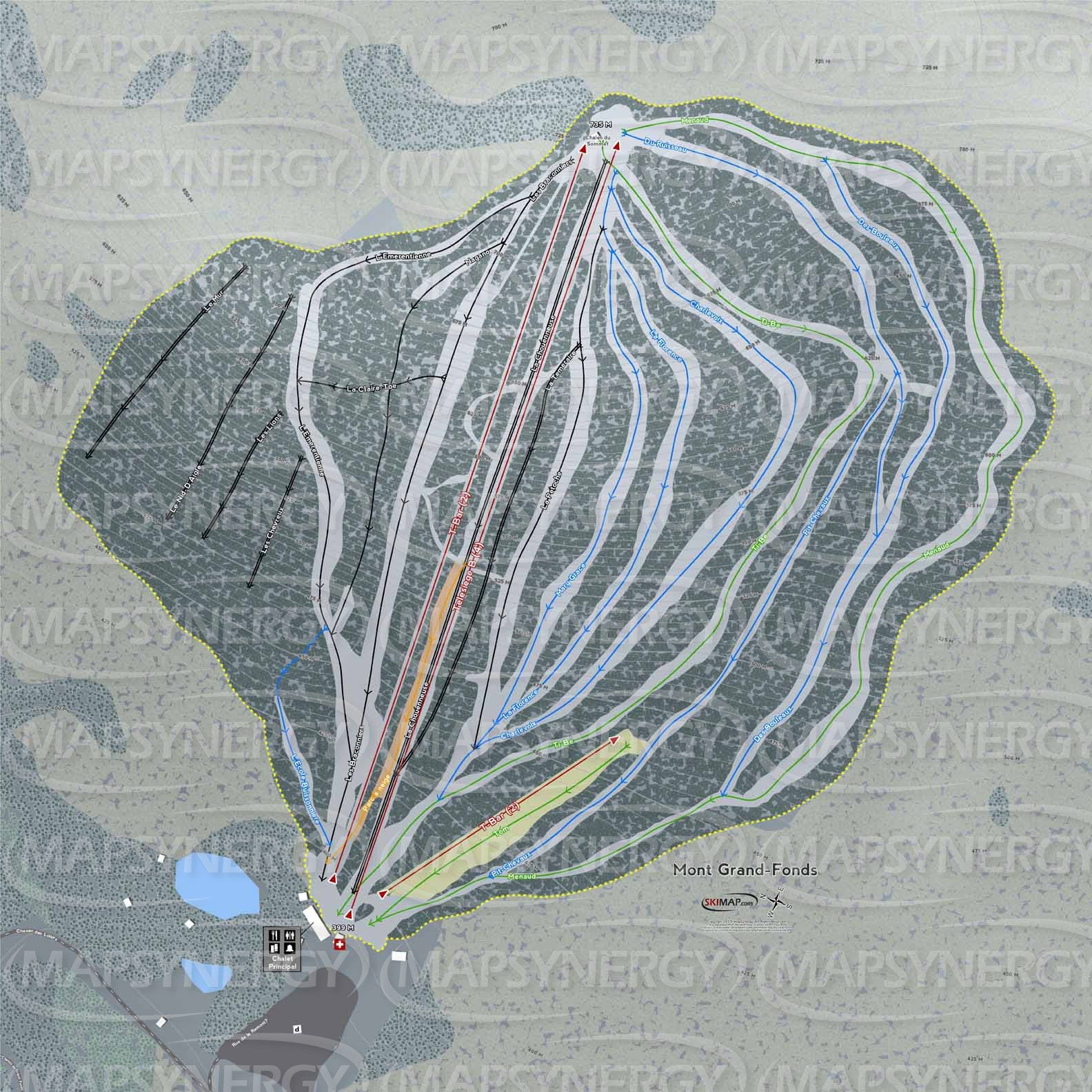 Mont Grand-Fonds trail map