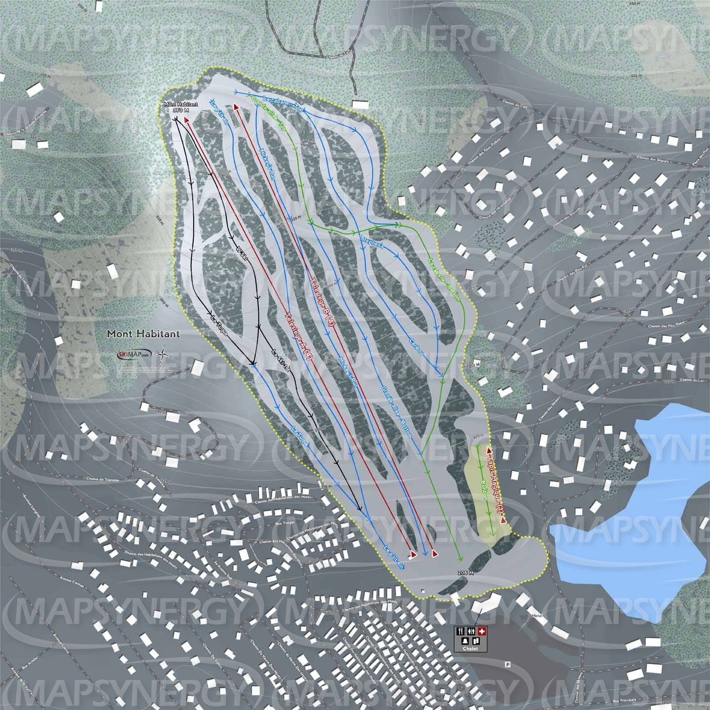 Mont Habitant trail map