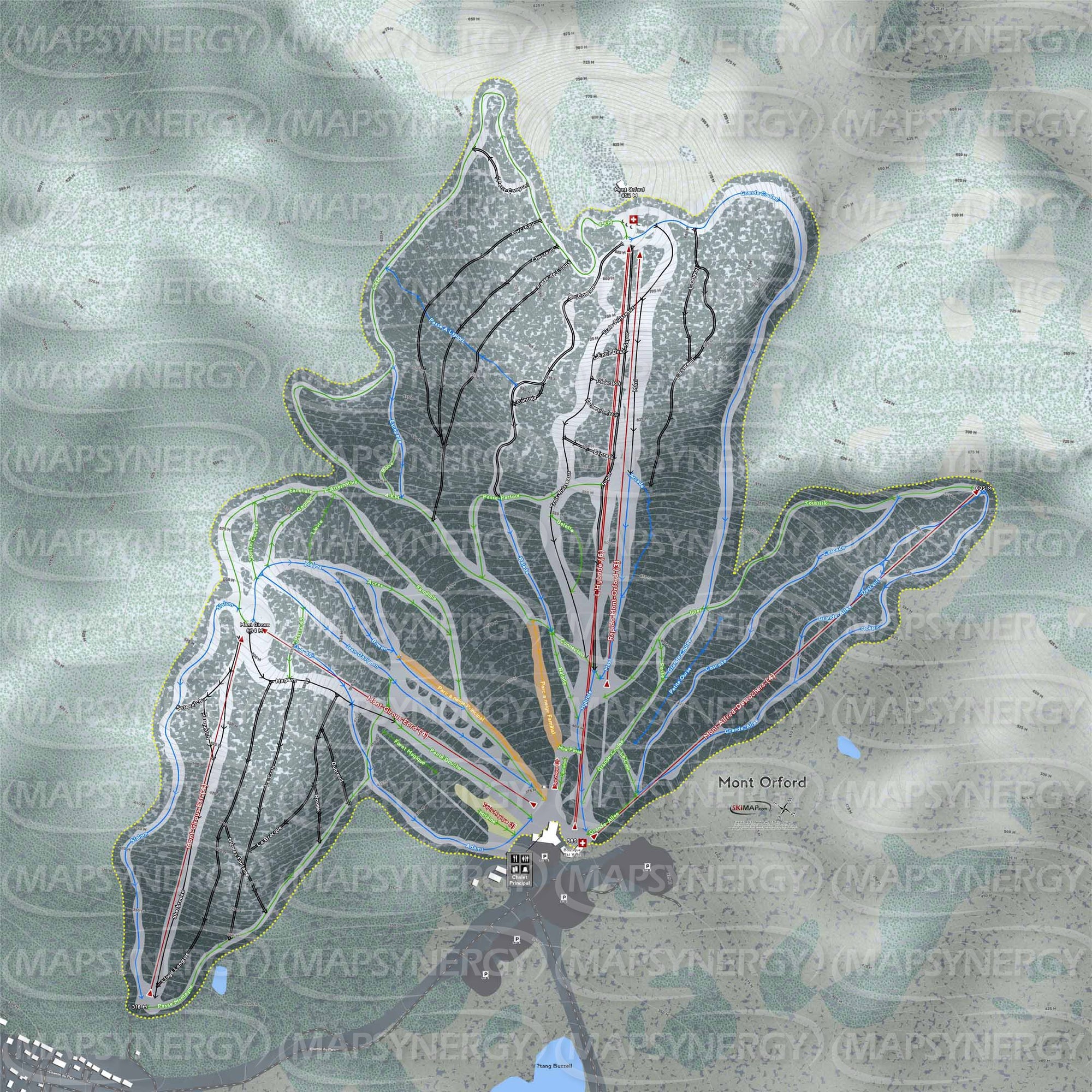 Mont Orford trail map