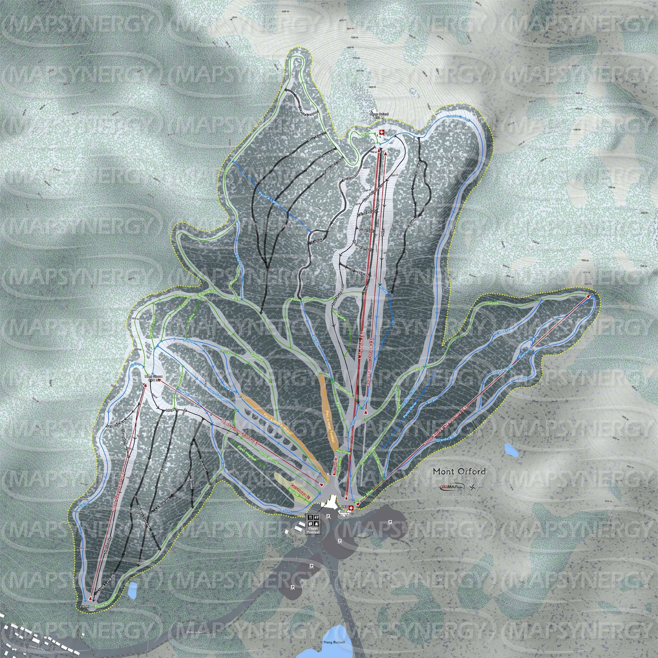 Mont Orford trail map