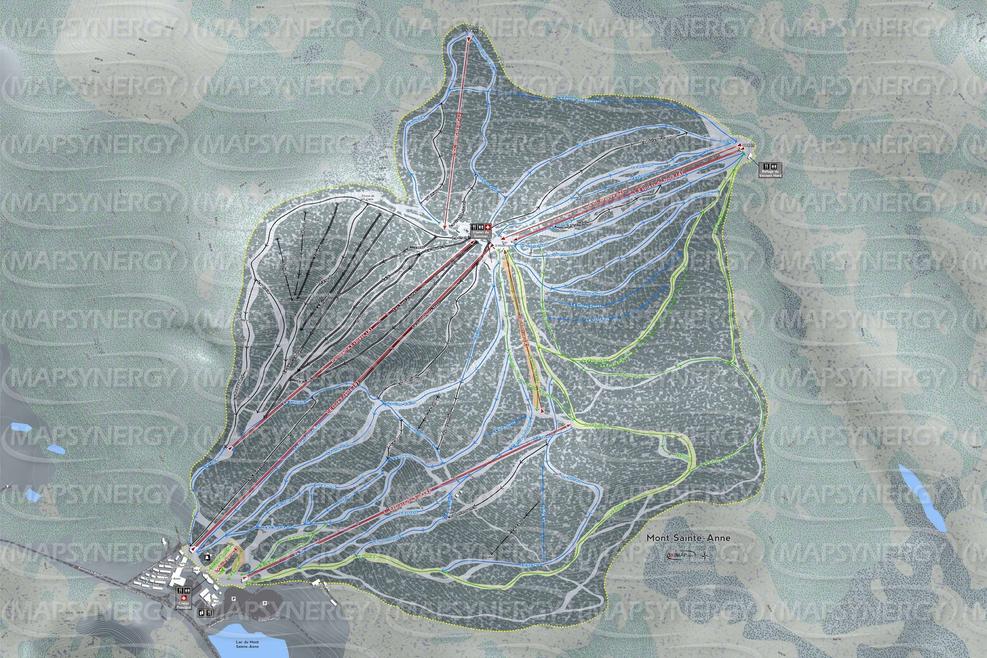 Mont Sainte-Anne trail map