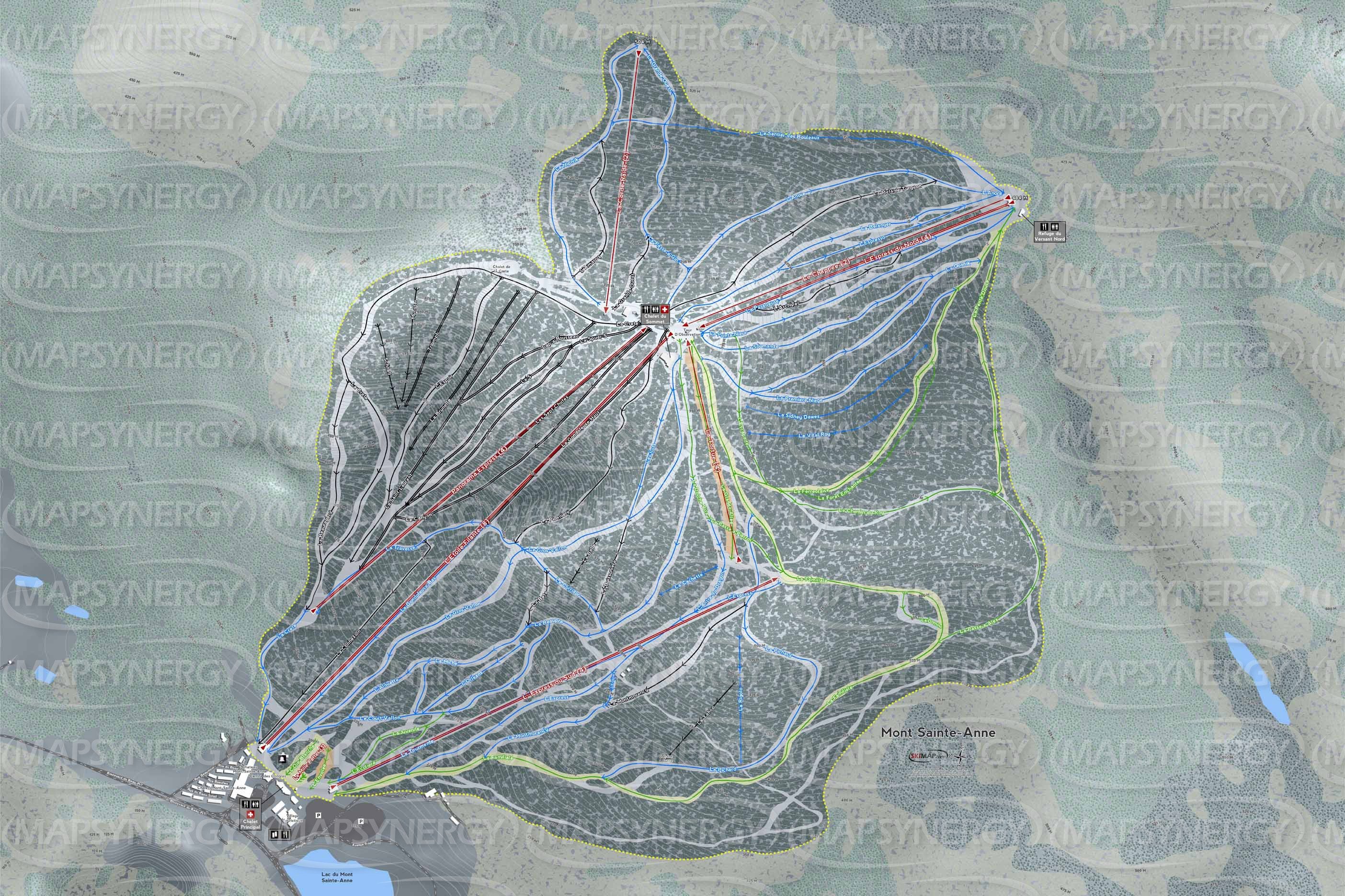 Mont Sainte-Anne trail map