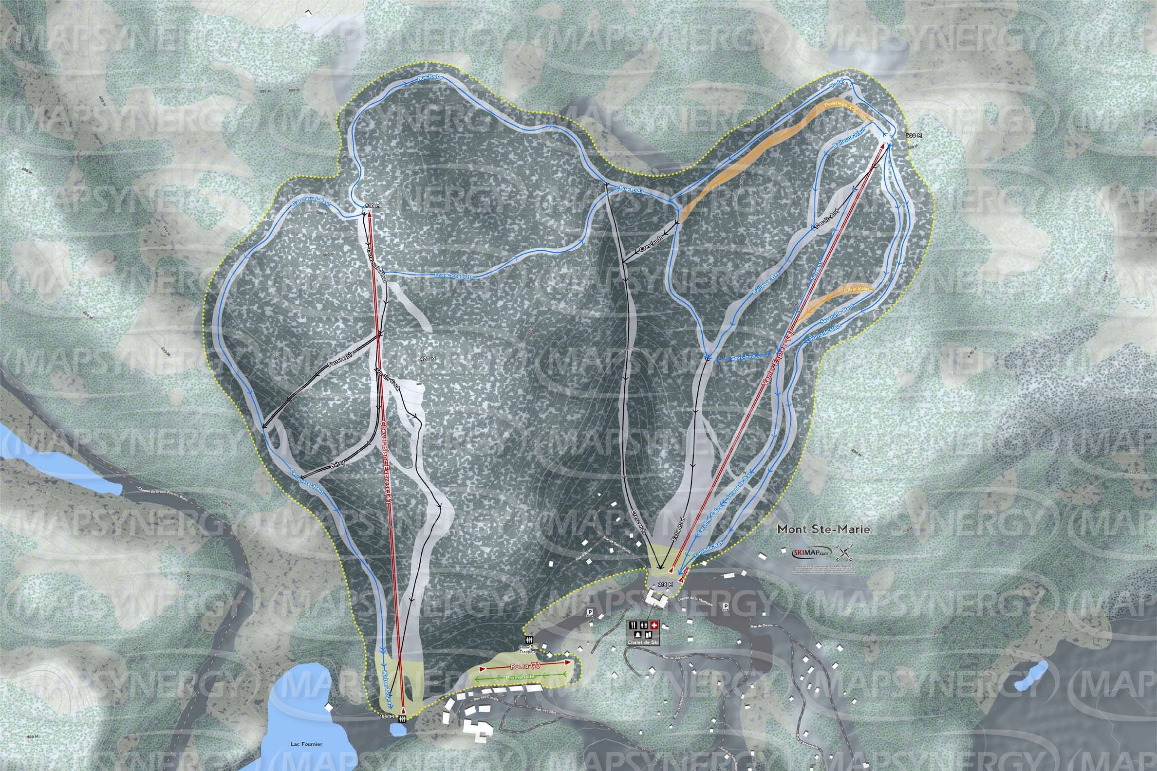 Mont Ste-Marie trail map