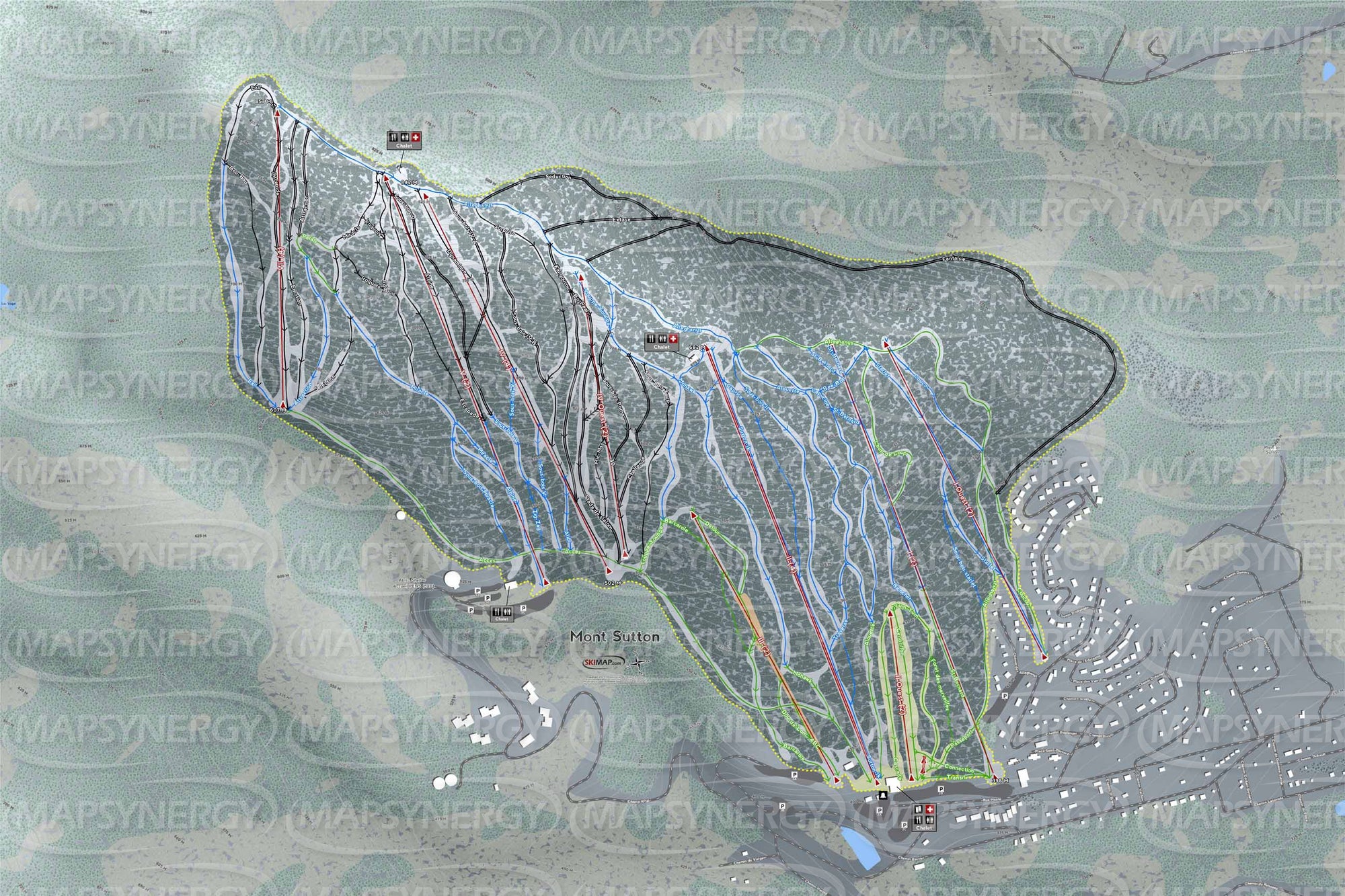 Mont Sutton trail map
