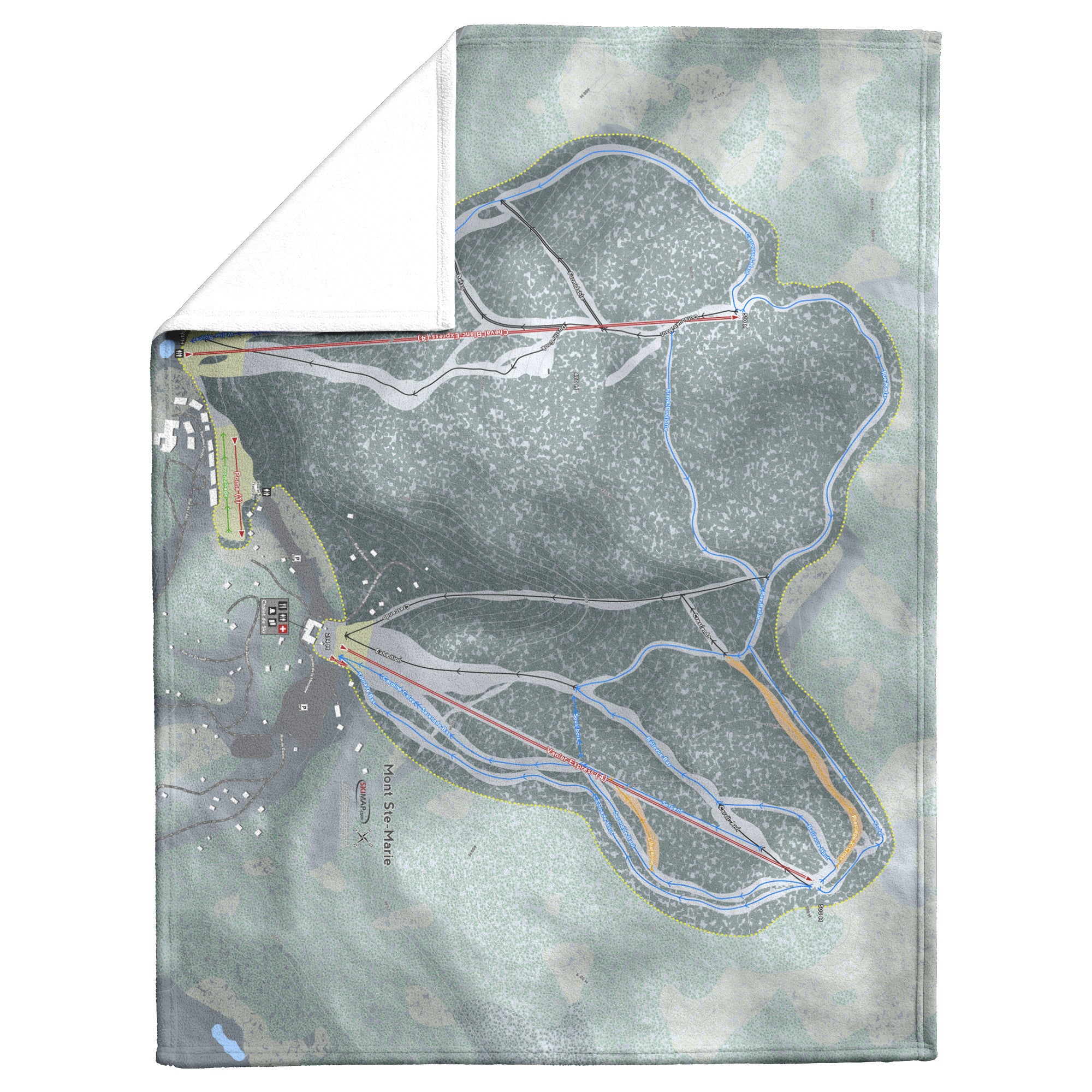 Mont Ste-Marie,  Quebec Ski Restort Map Blanket