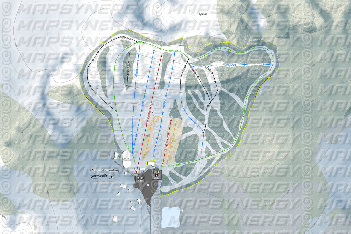 Mount Ashwabay trail map