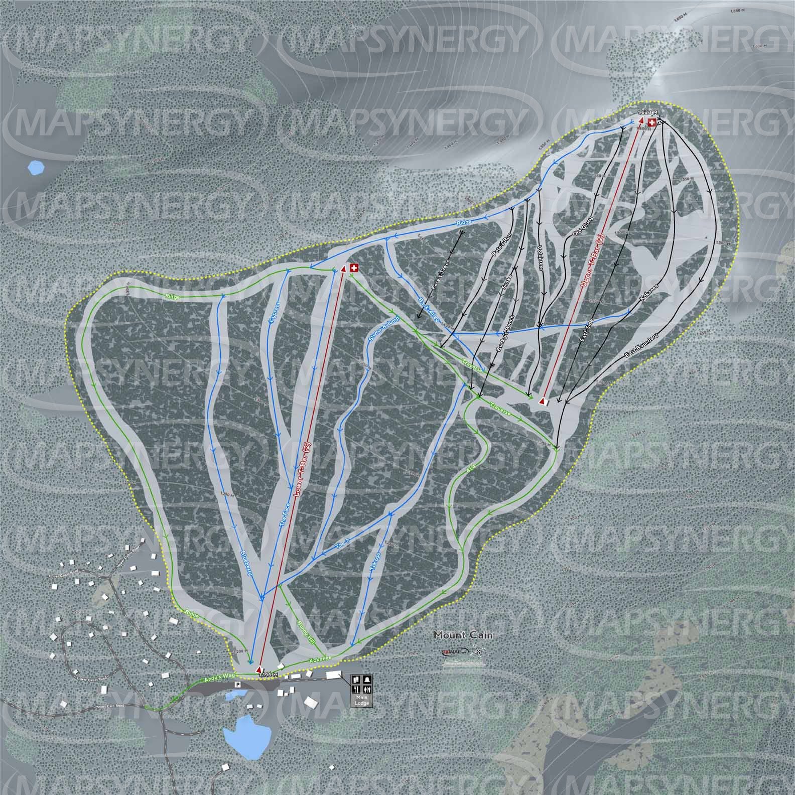 Mount Cain trail map