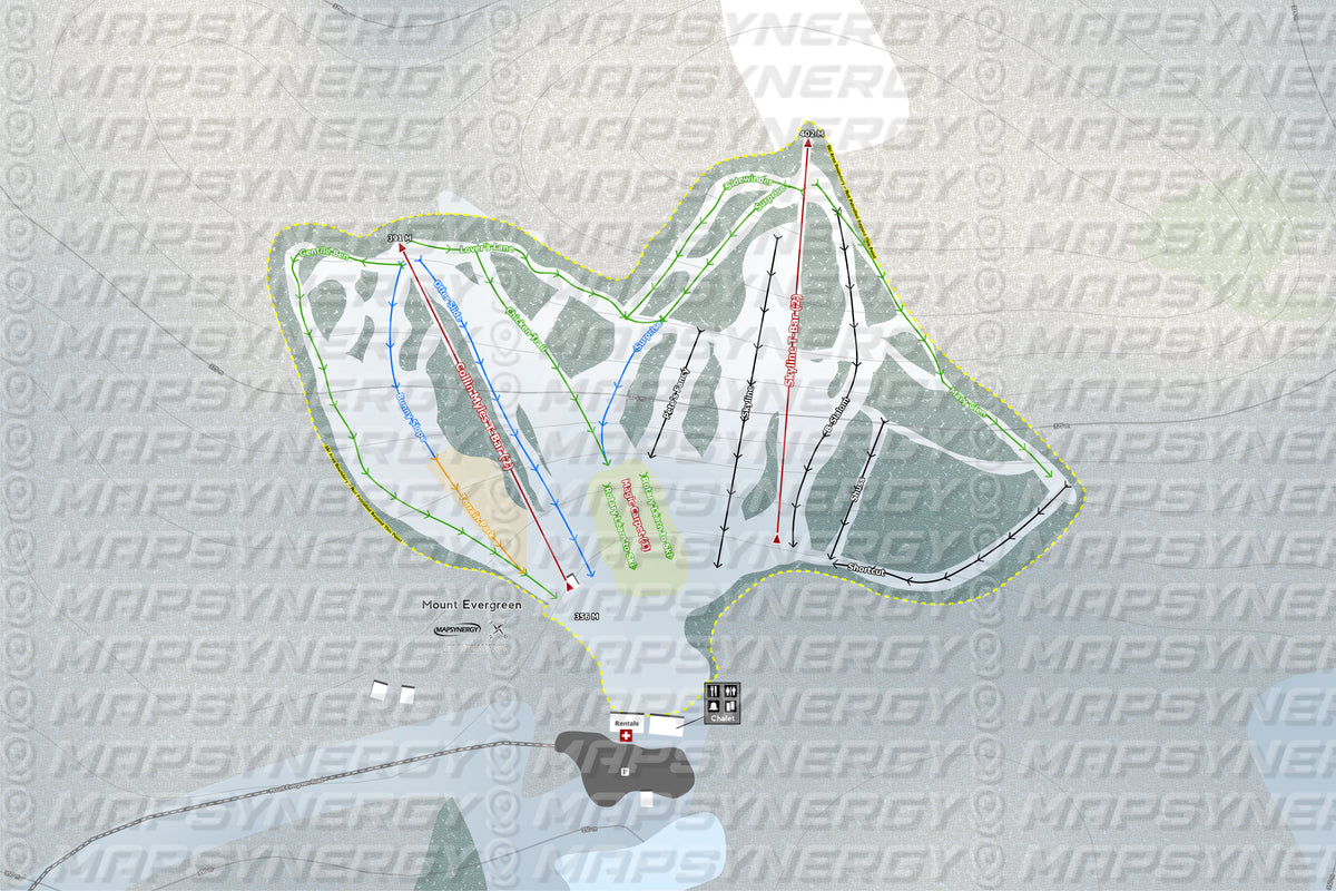 Mount Evergreen trail map