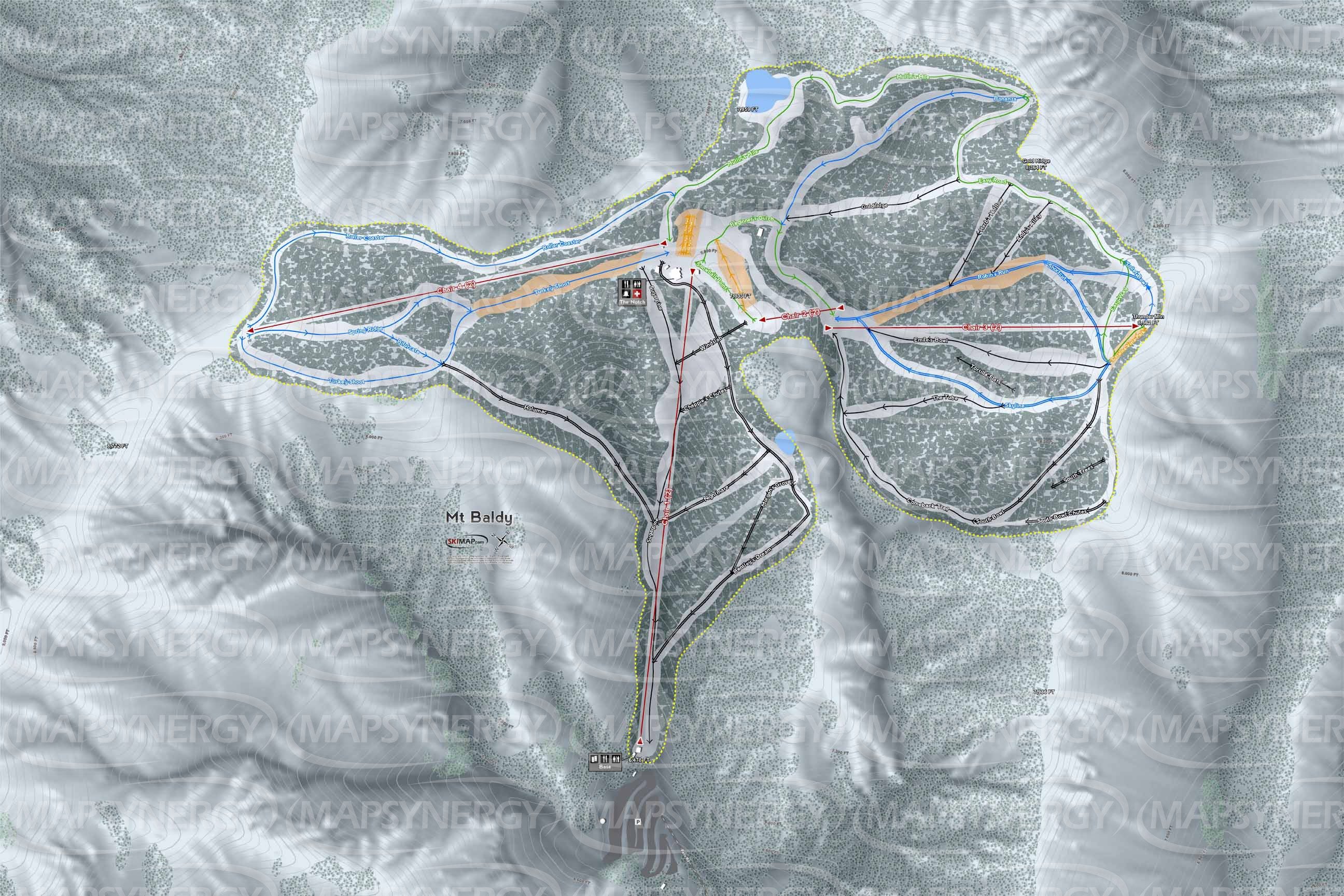 Mt Baldy trail map