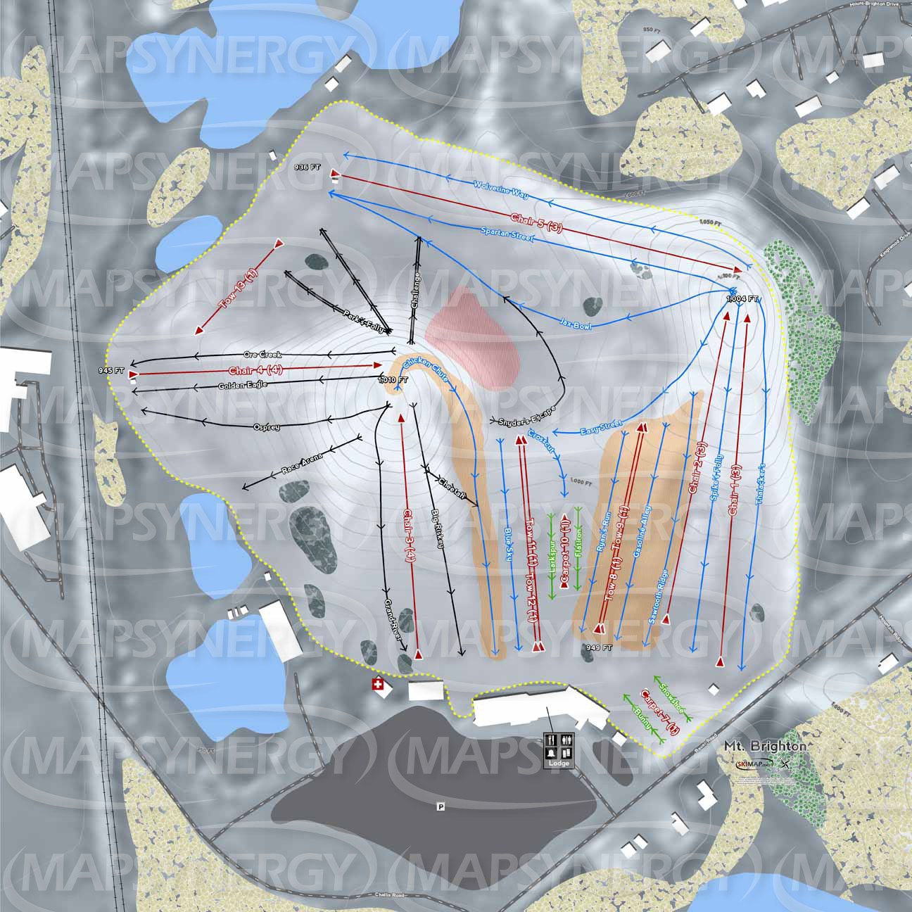 Mt. Brighton trail map