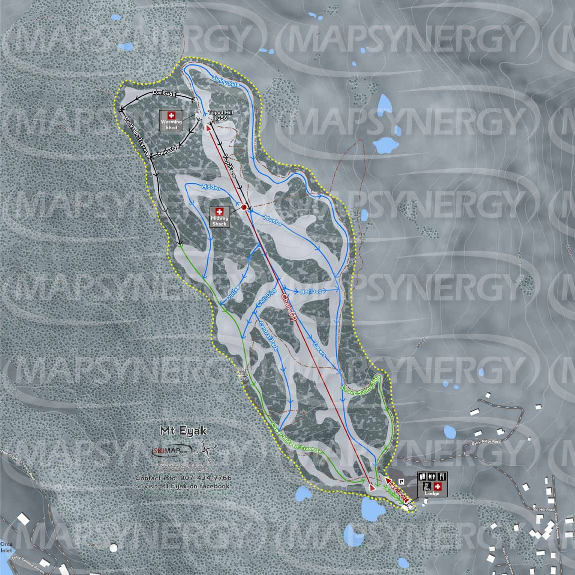 Mt Eyak trail map