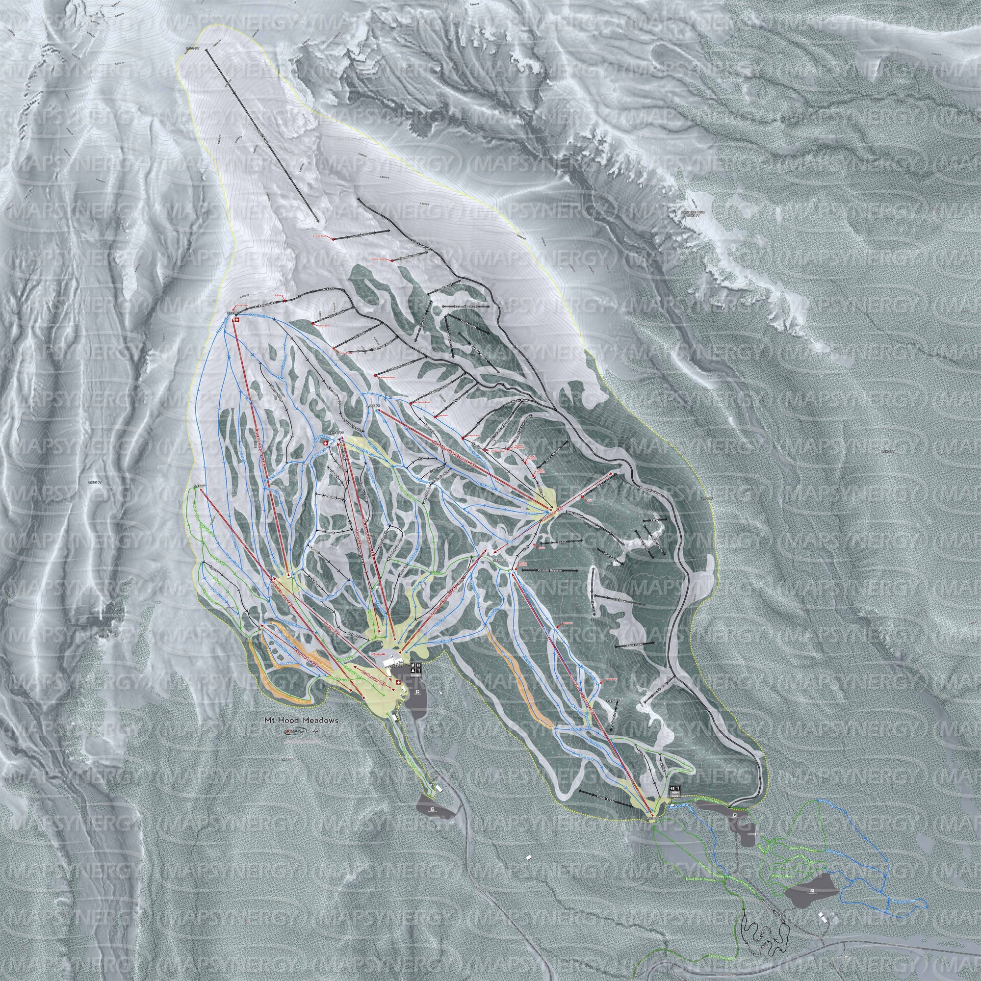 Mt Hood Meadows trail map