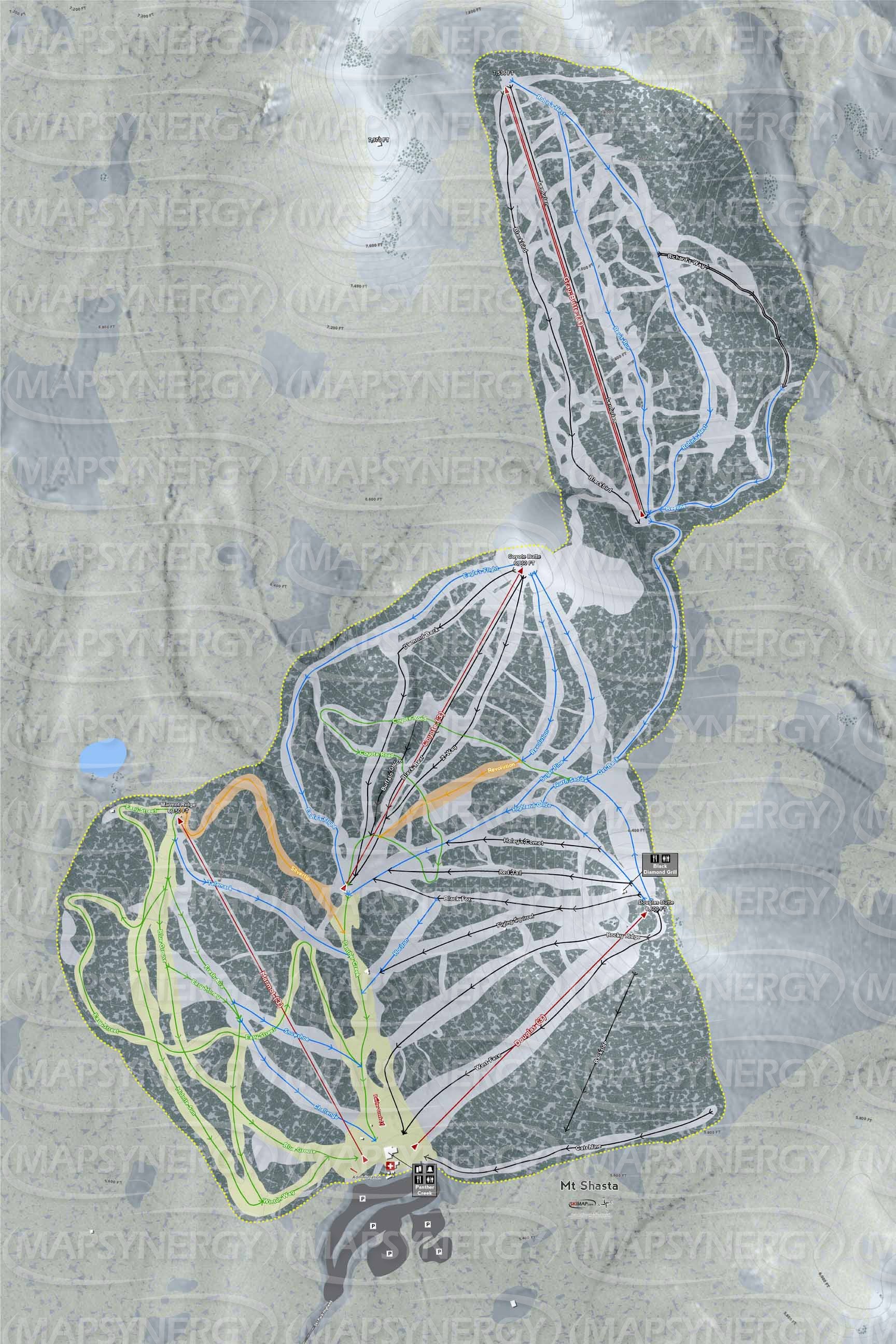 Mt Shasta trail map