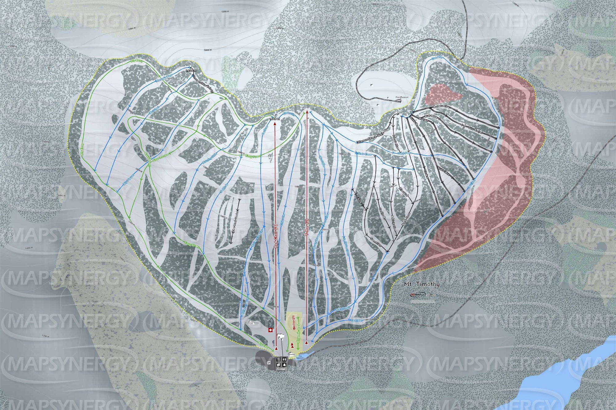 Mt Timothy trail map
