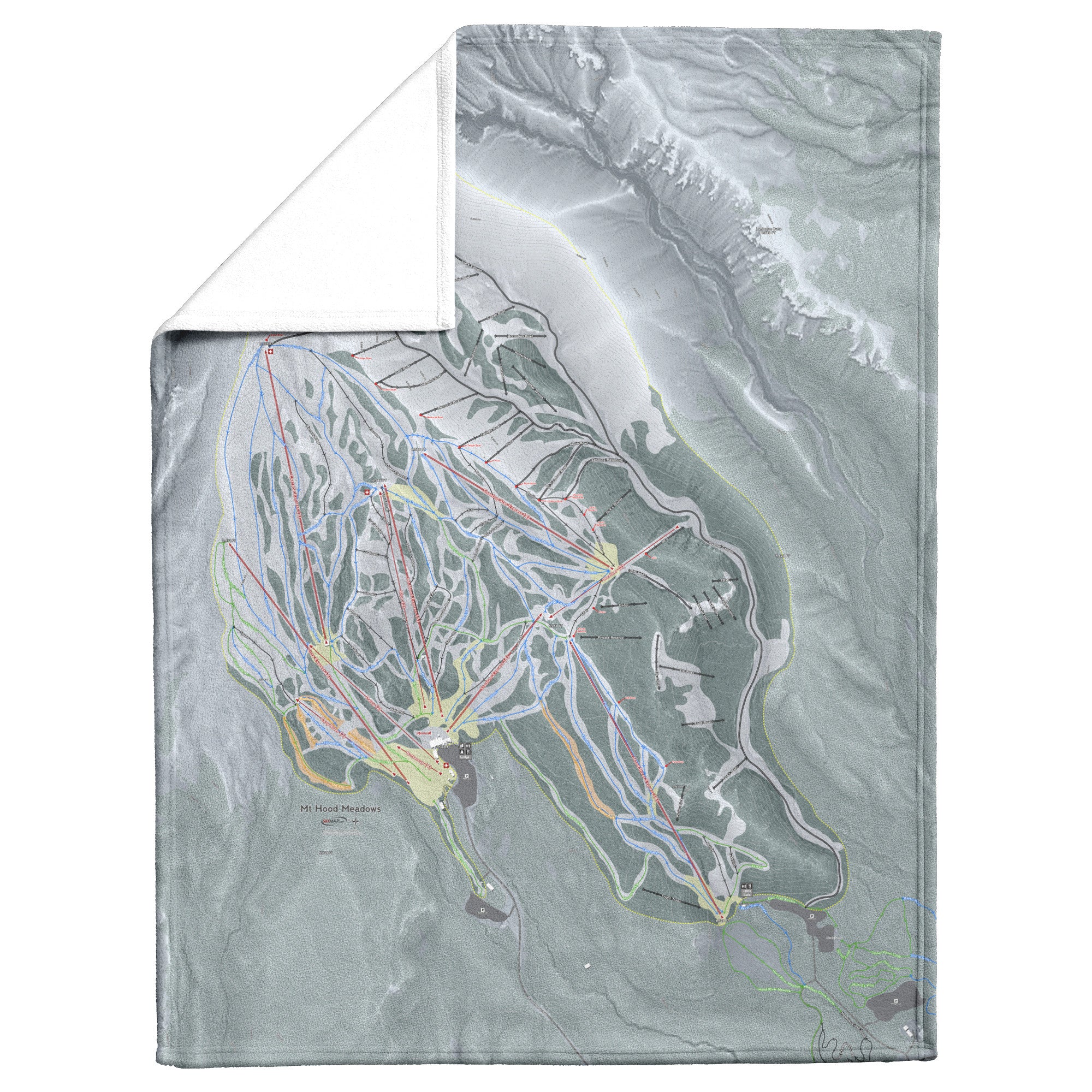 Mt Hood Meadows, Oregon Ski Resort Map Blanket