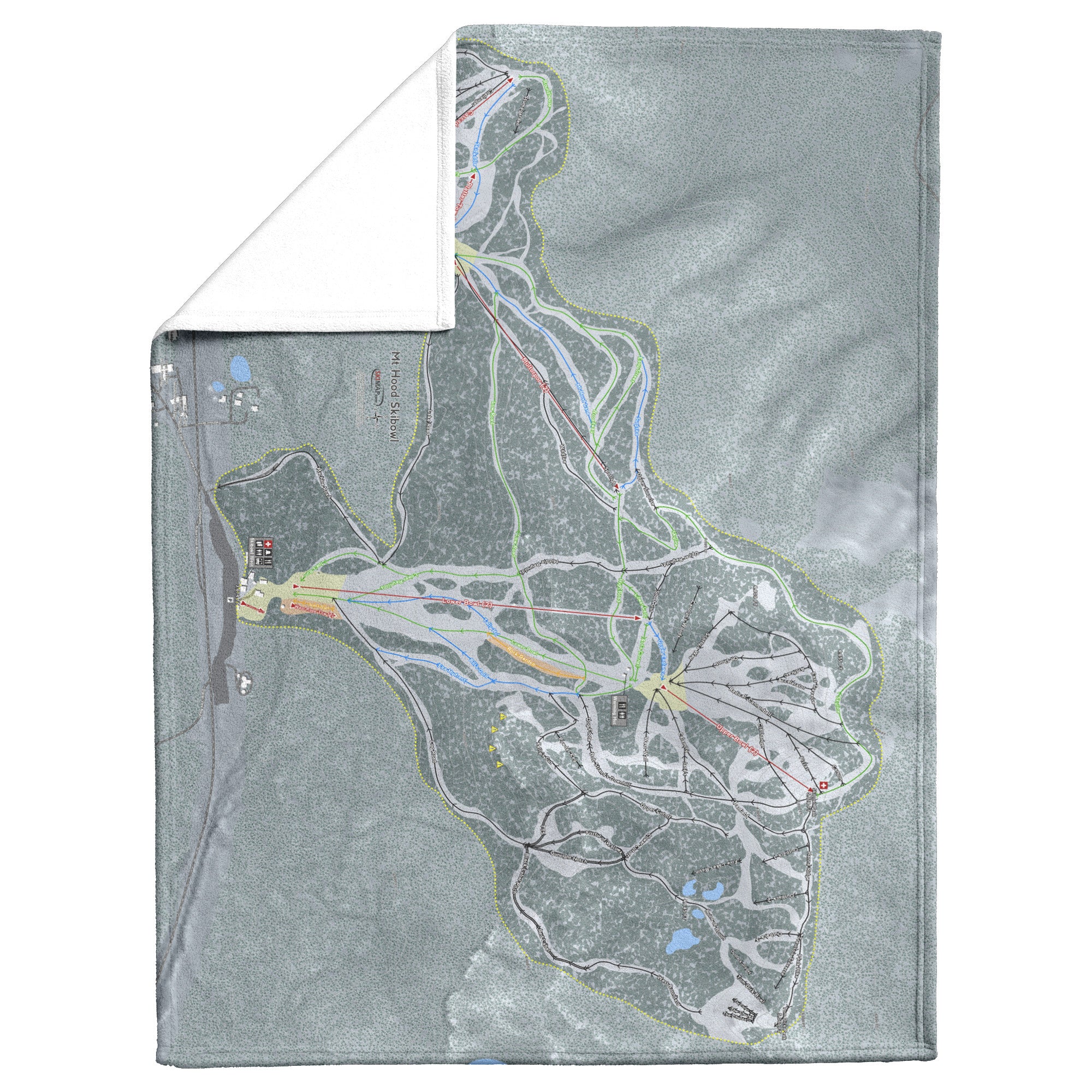 Mt Hood Skibowl, Oregon Ski Resort Map Blanket