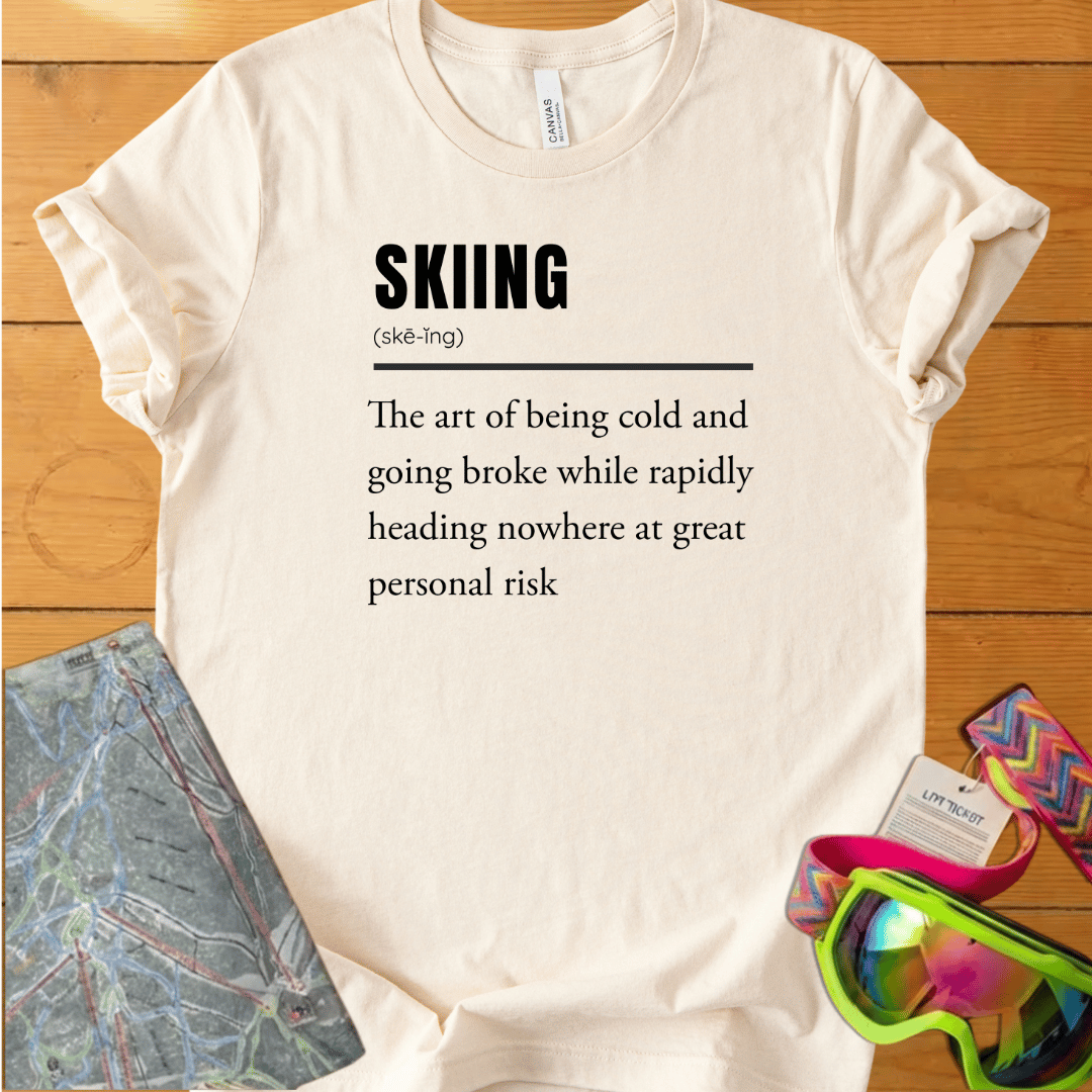 Skiing Definition T-Shirt – Vintage Ski Lover Graphic Tee