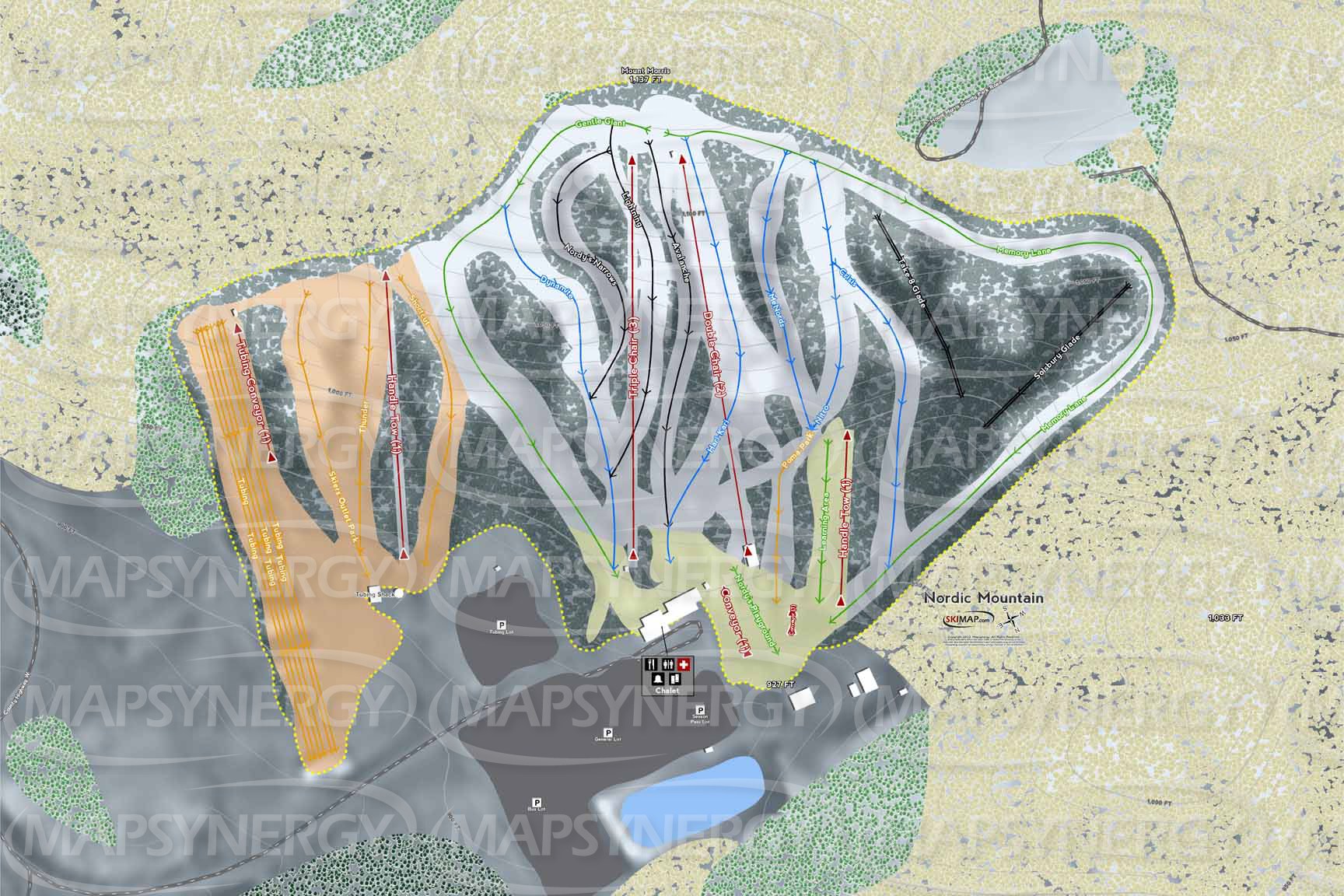 Nordic Mountain trail map