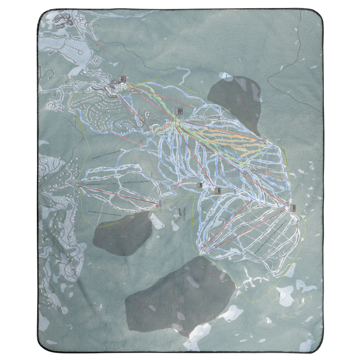 Northstar, California Ski Resort Map Concert Blanket