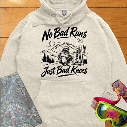 No Bad Runs Just Bad Knees Ski Hoodie