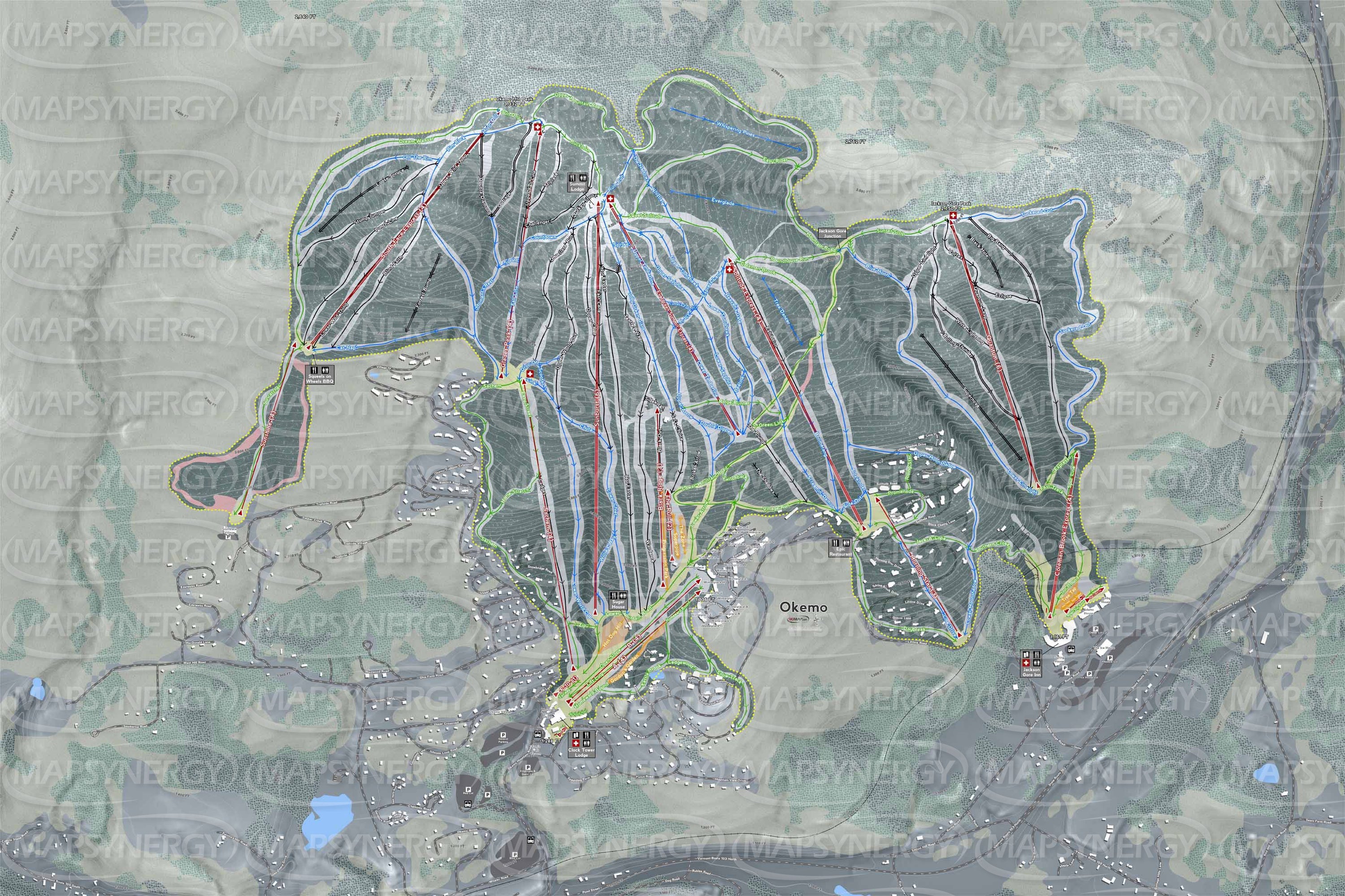 Okemo Mountain trail map