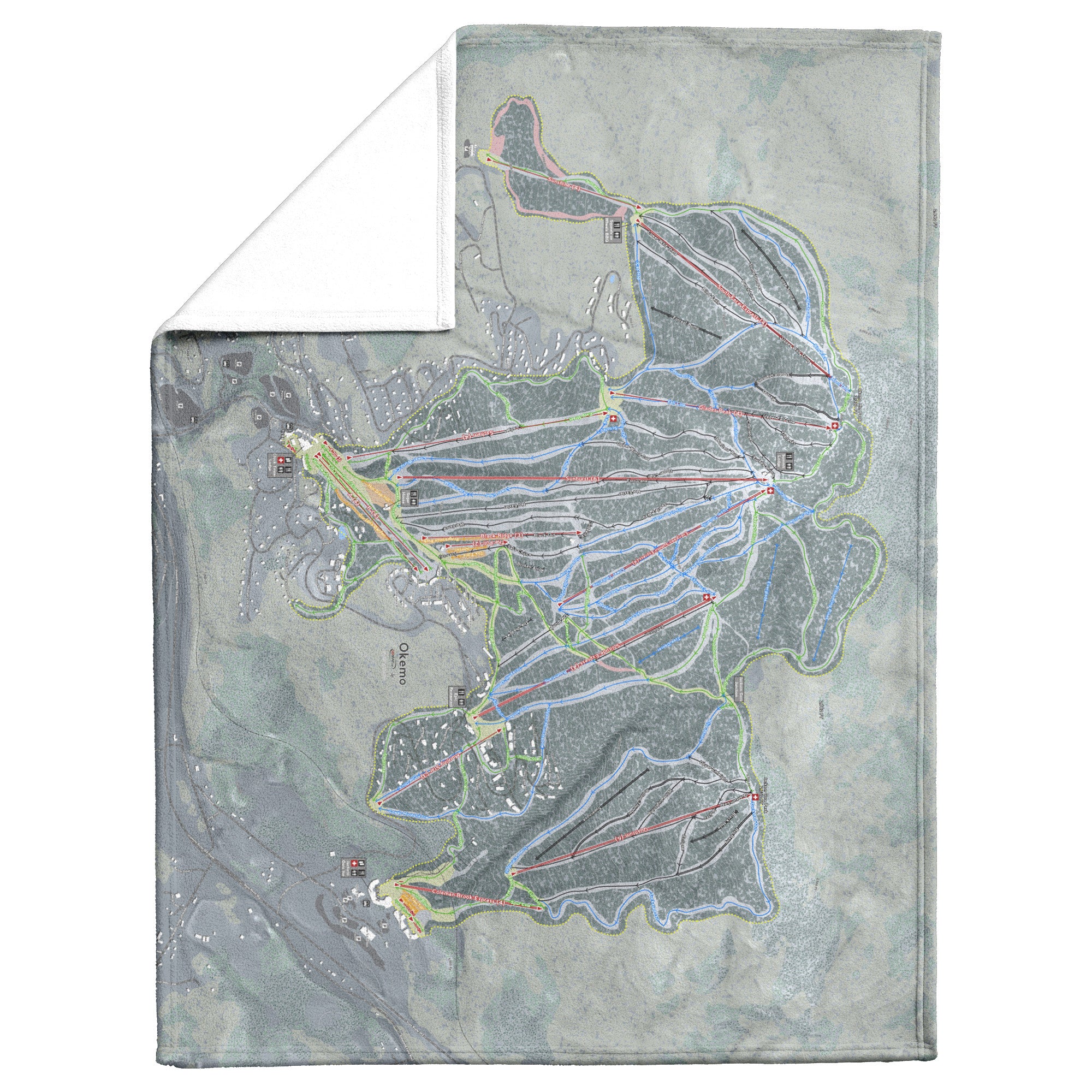 Okemo, Vermont Ski Resort Map Blanket