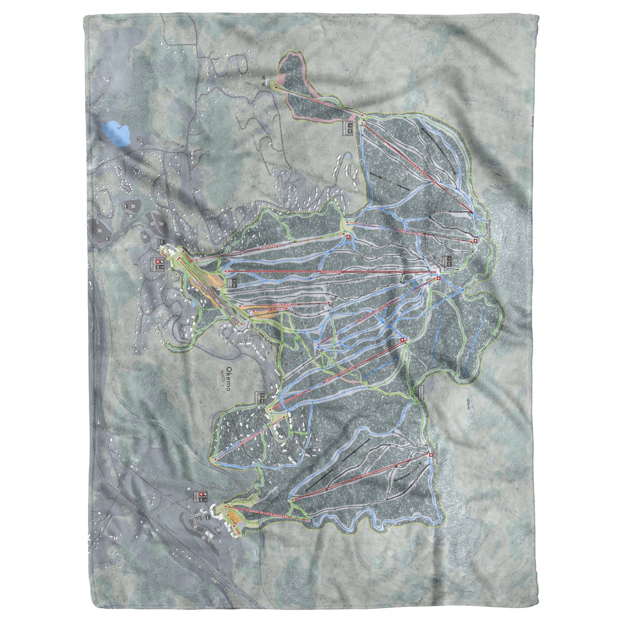 Okemo, Vermont Ski Resort Map Blanket
