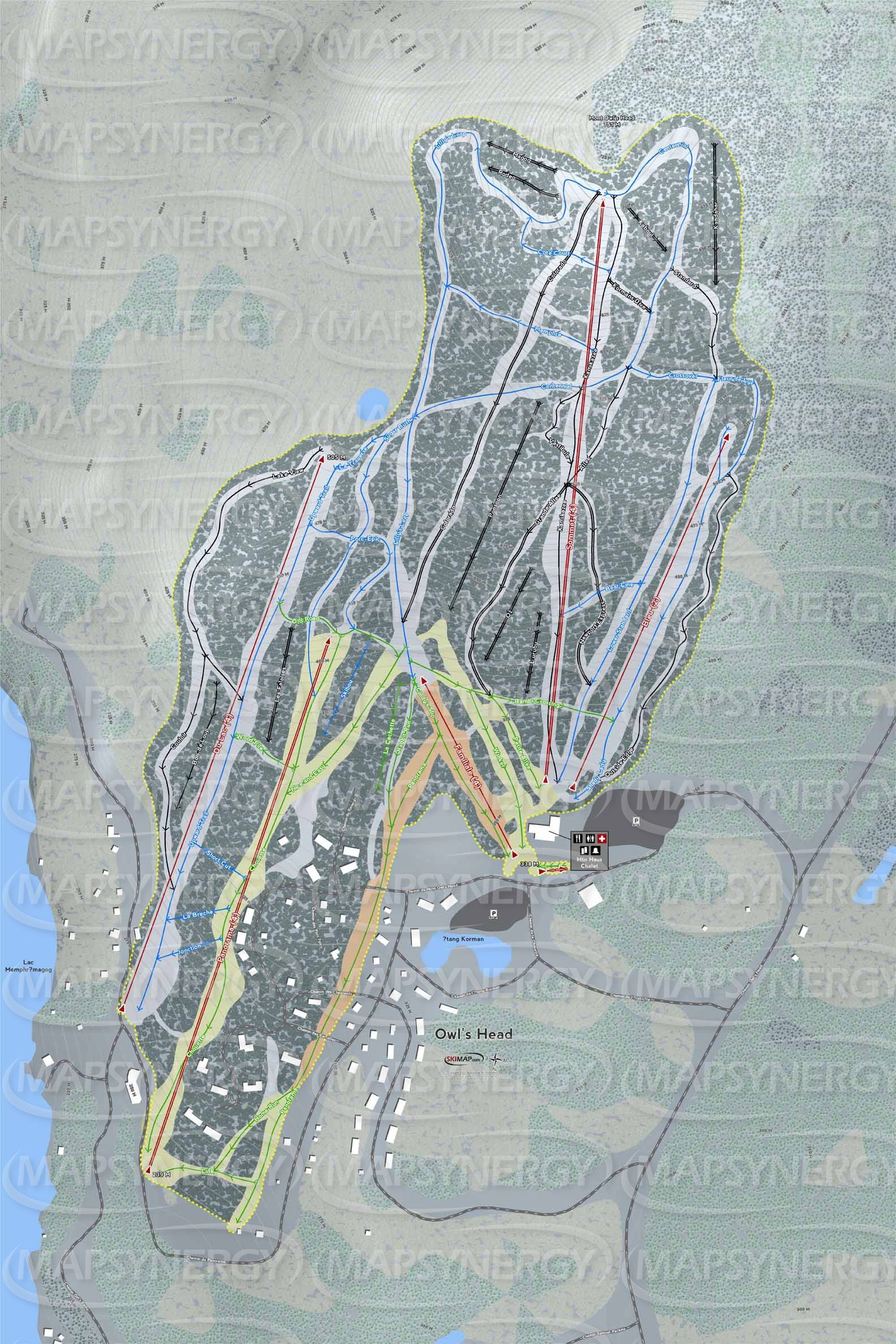 Owl's Head trail map