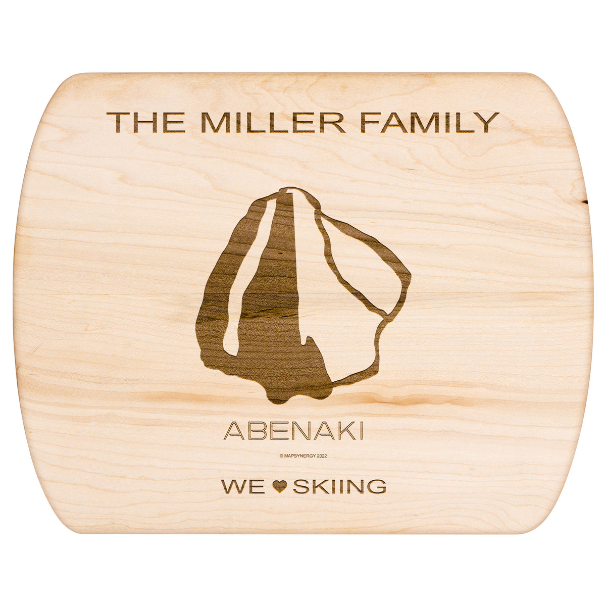 PERSONALIZED Abenaki , New Hampshire SKI TRAIL MAP CUTTING BOARD